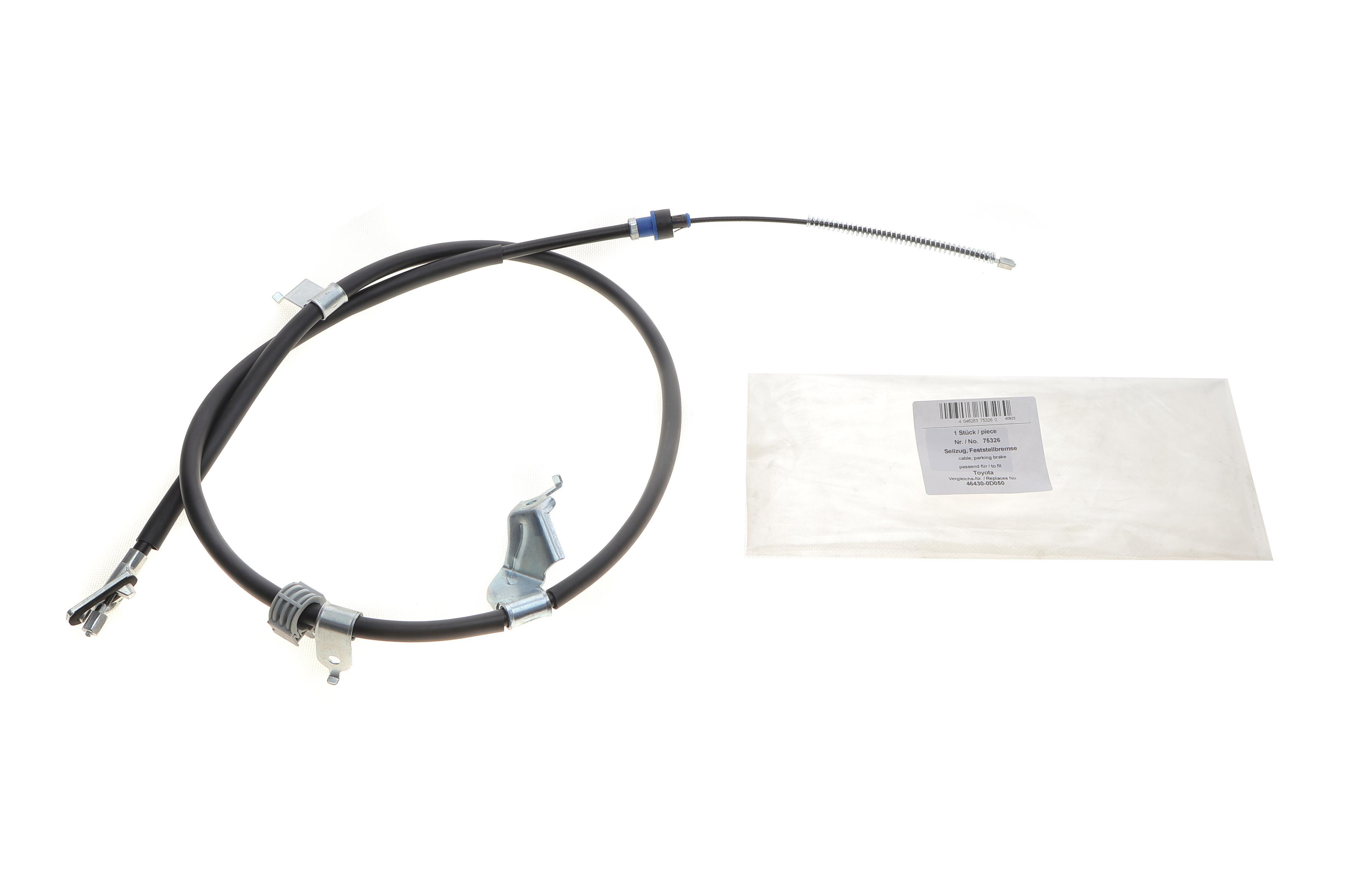 Трос ручника (задній) (L) Toyota Yaris 05-12 (барабанні гальма)