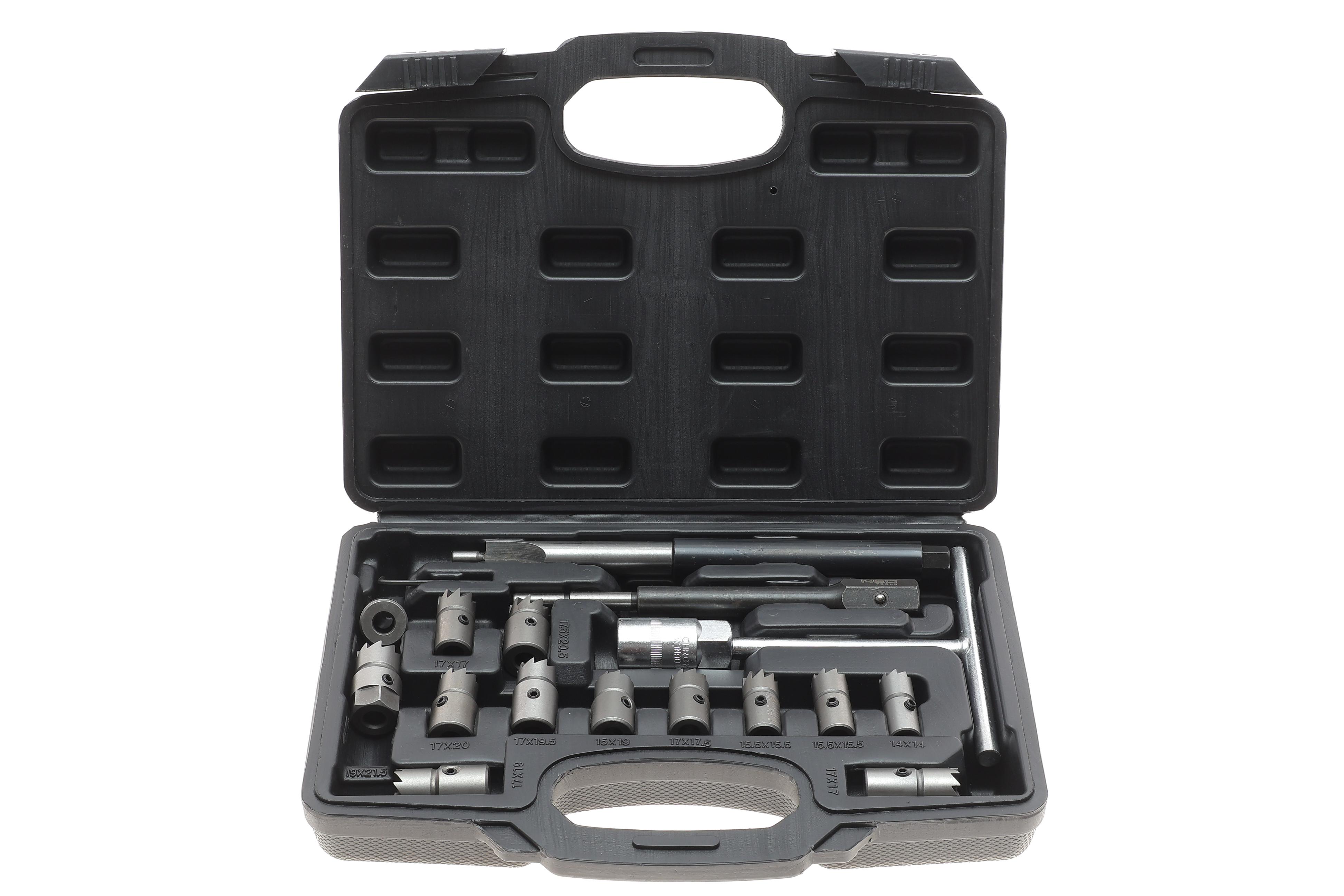 Набір інструментів для притирання сідел дизельних форсунок (17 пердметів)