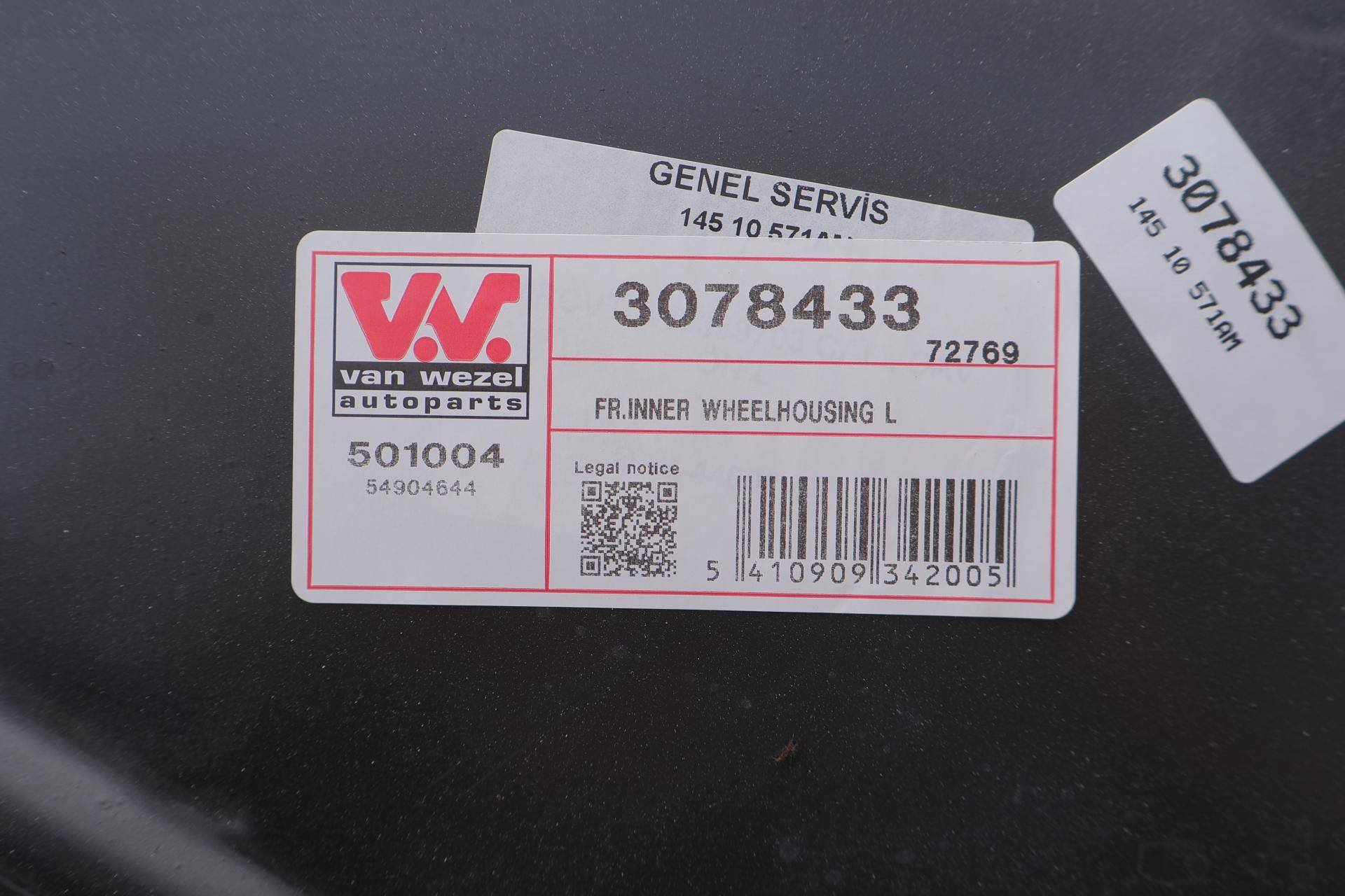 Підкрильник (передній) MB Vito (W638) 96-03 (L)