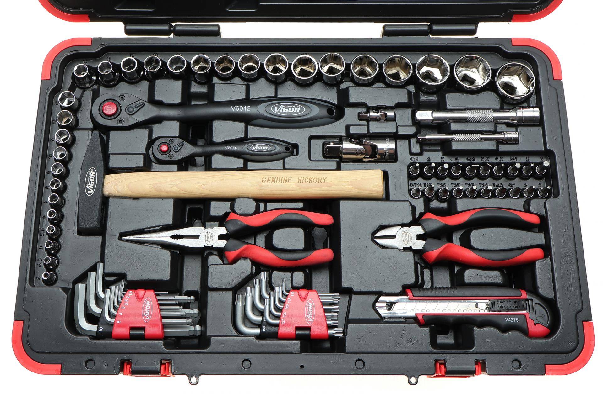 Набір інструментів комбінований 1/2", 1/4" (головки, головки зі вставкою) 95 од. (хромовані)