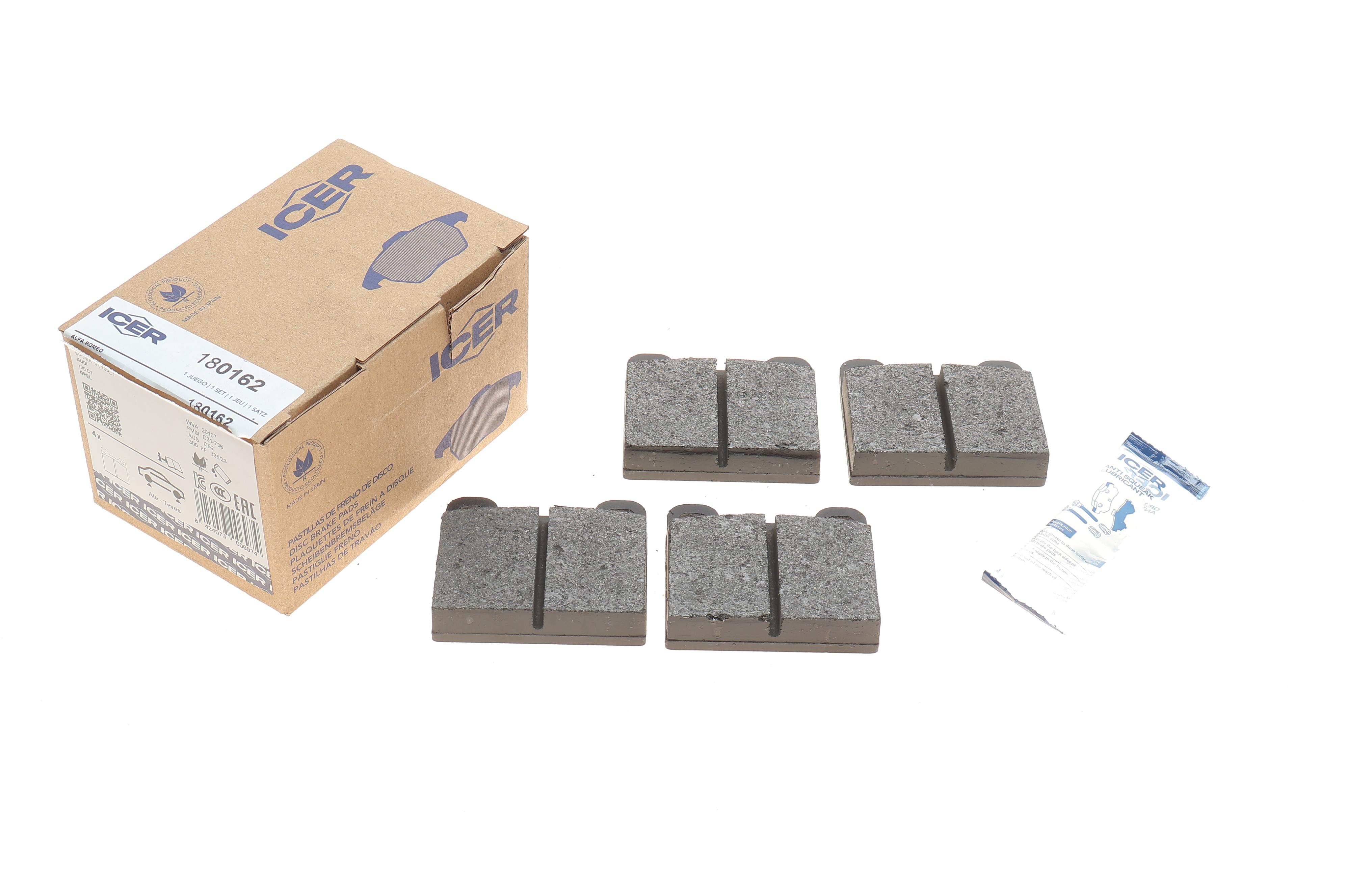 Колодки гальмівні (передні) Opel Ascona 70-75/Kadett 67-79/Rekord 63-77/Audi 100 71-76