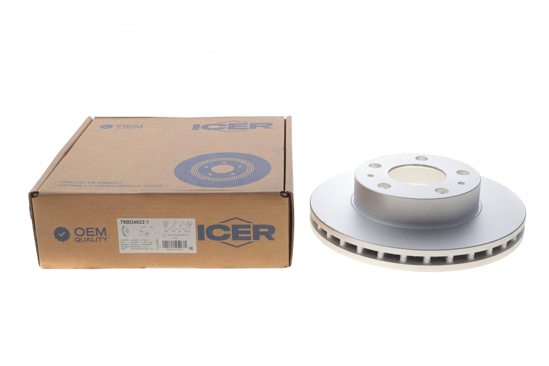 Диск гальмівний (передній) Fiat Ducato/Peugeot Boxer/Citroen Jumper 06- (300x32) (вент.)