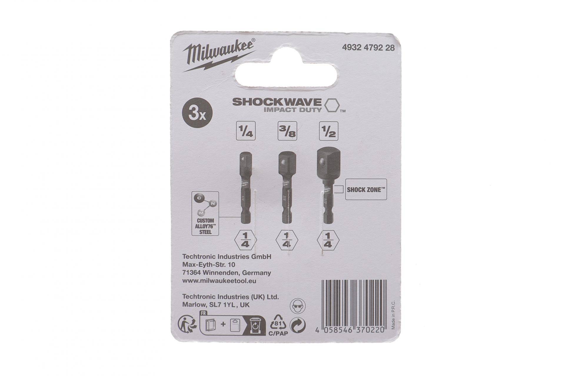 Набір перехідників 1/2"-1/4"-3/8" 3 од.