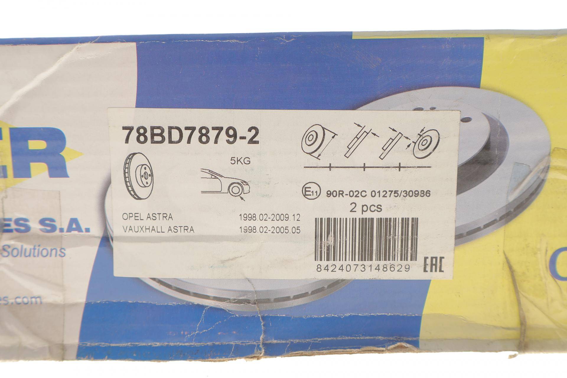 Диск гальмівний (передній) Opel Astra G 98-09/Chevrolet Astra 02-11 (256x24) (вент.)