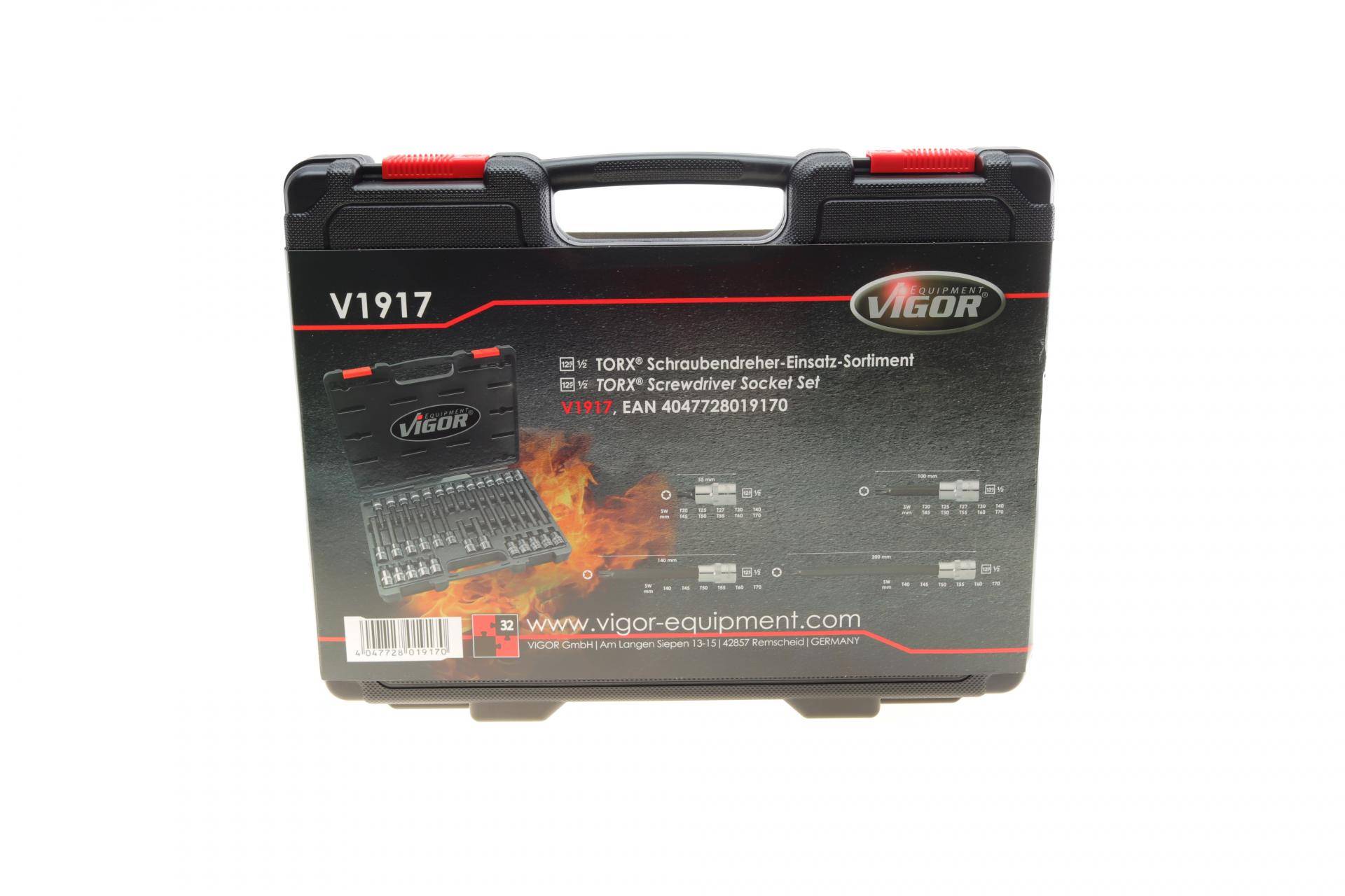 Набір головок 1/2" зі вставками T 32 од.