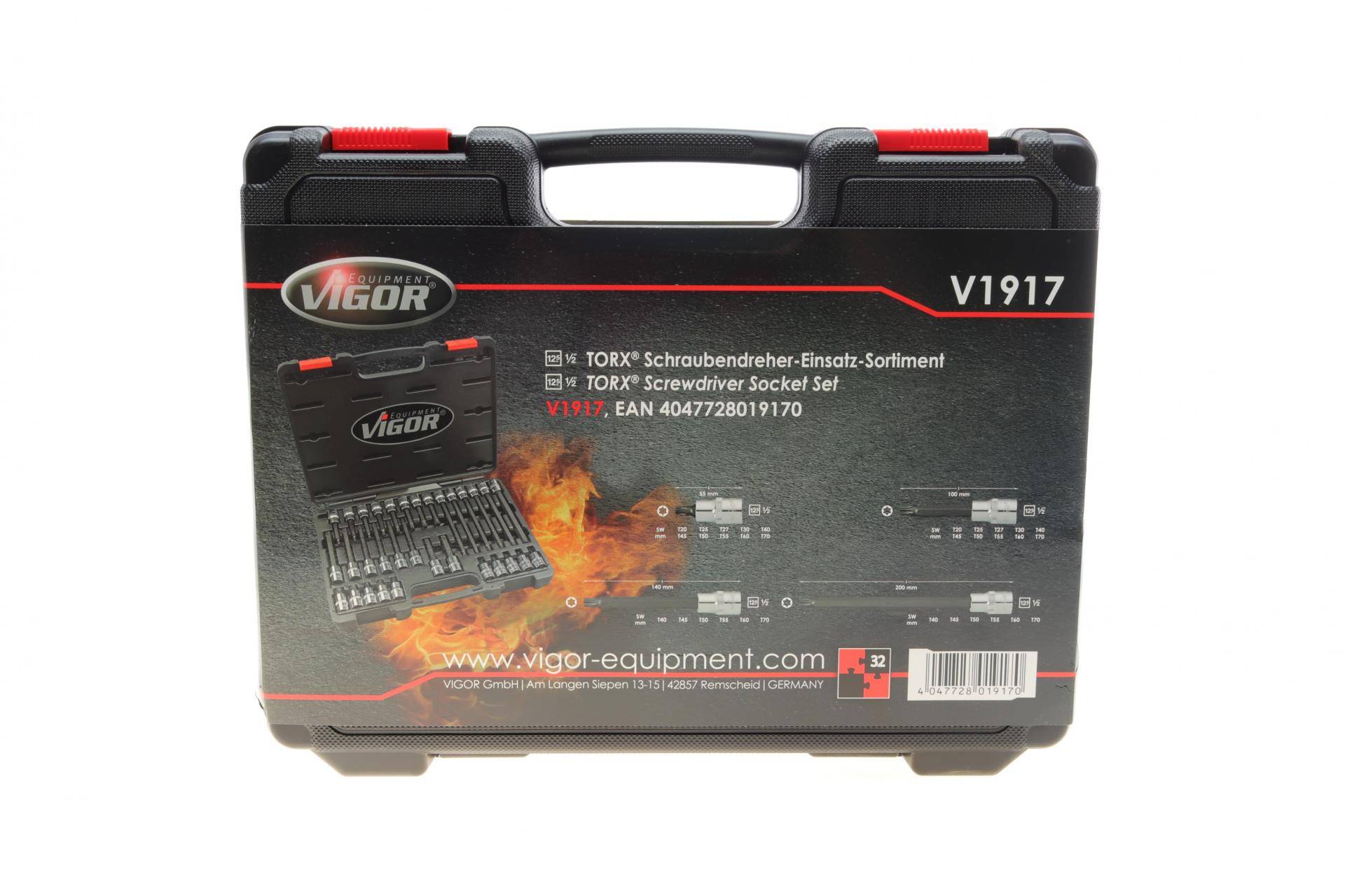 Набір головок 1/2" зі вставками T 32 од.