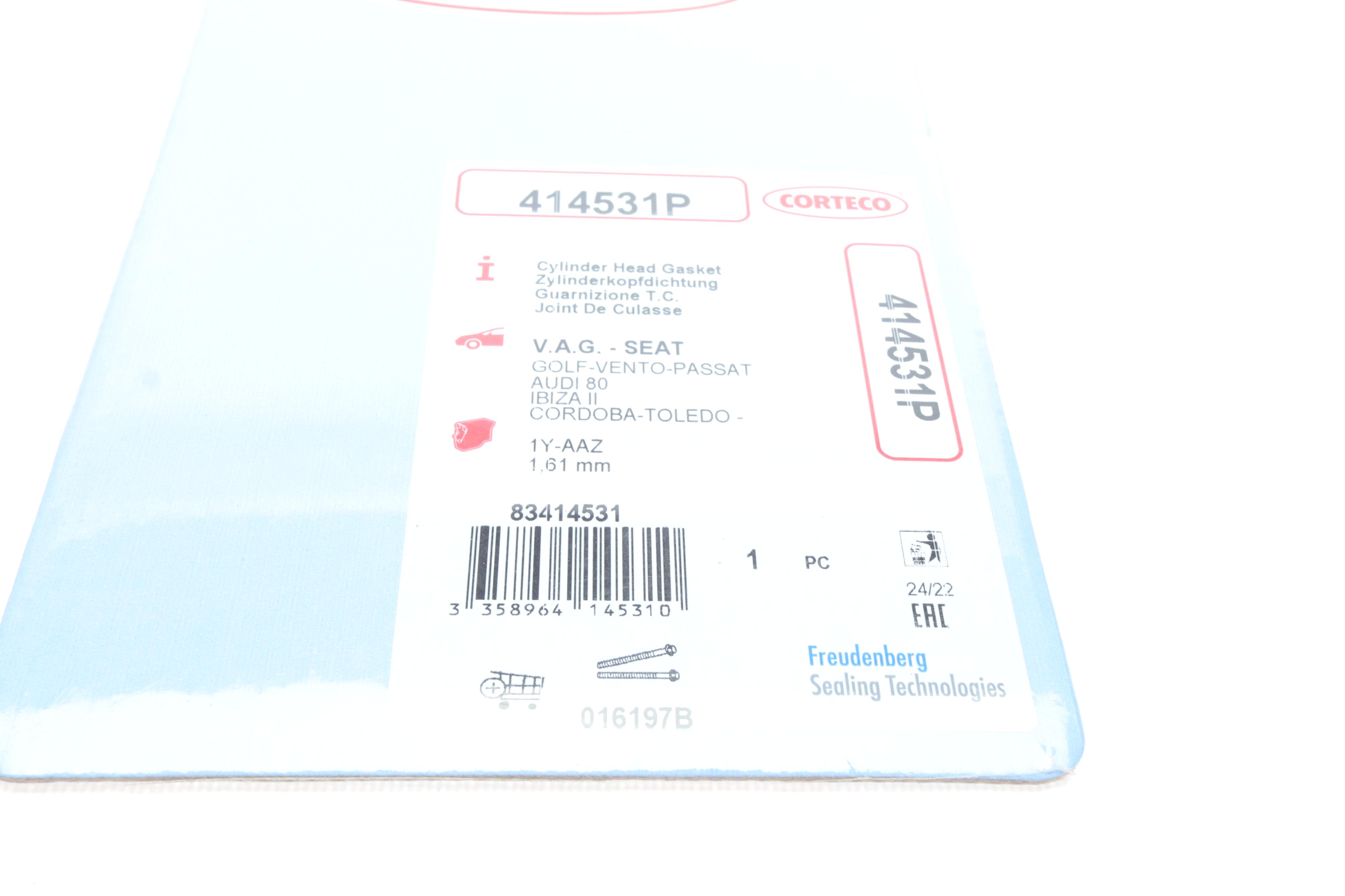 Прокладка ГБЦ VW T4 1.9TDI (3 мітки), 1.70mm, d=81.00