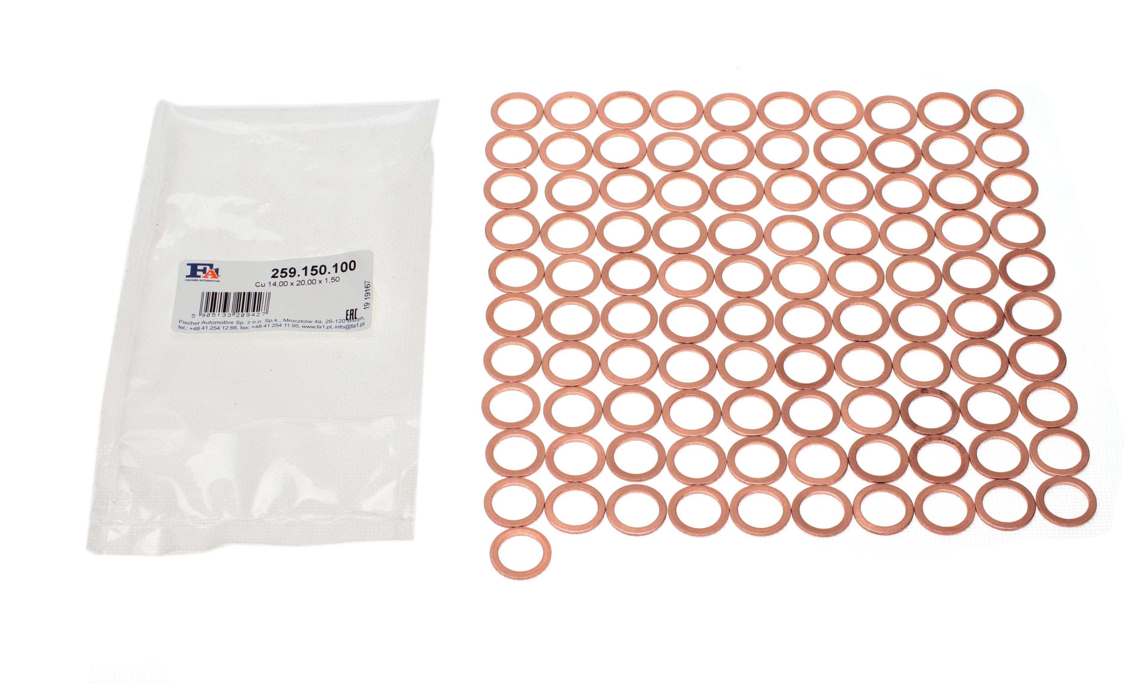 Шайба болта слива масла MB OM601-602/Sprinter (14x20x1.5) (к-кт 100 шт)