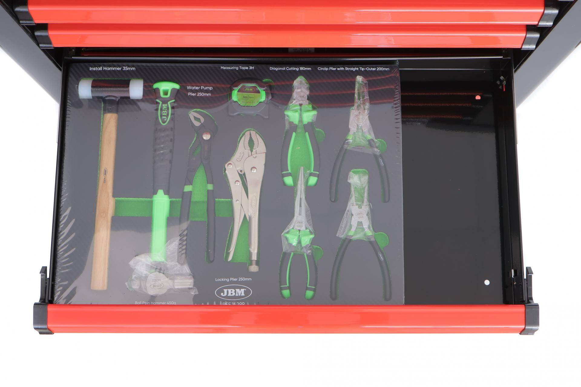 Візок з інструментами 7 секцій 199 од. (червоний)