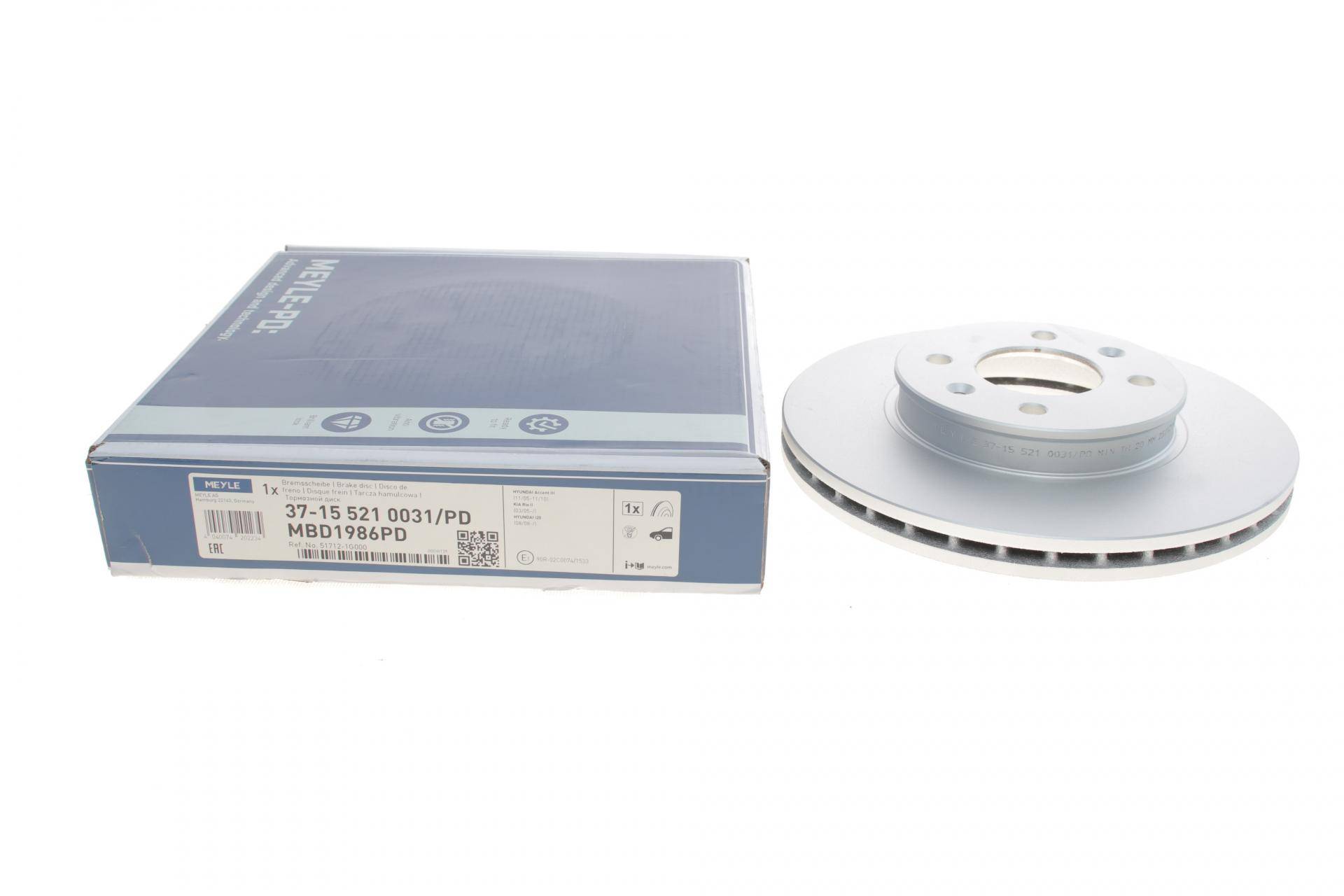 Диск гальмівний (передній) Hyundai Accent III 05-10/Kia Rio II 05- (256x22)