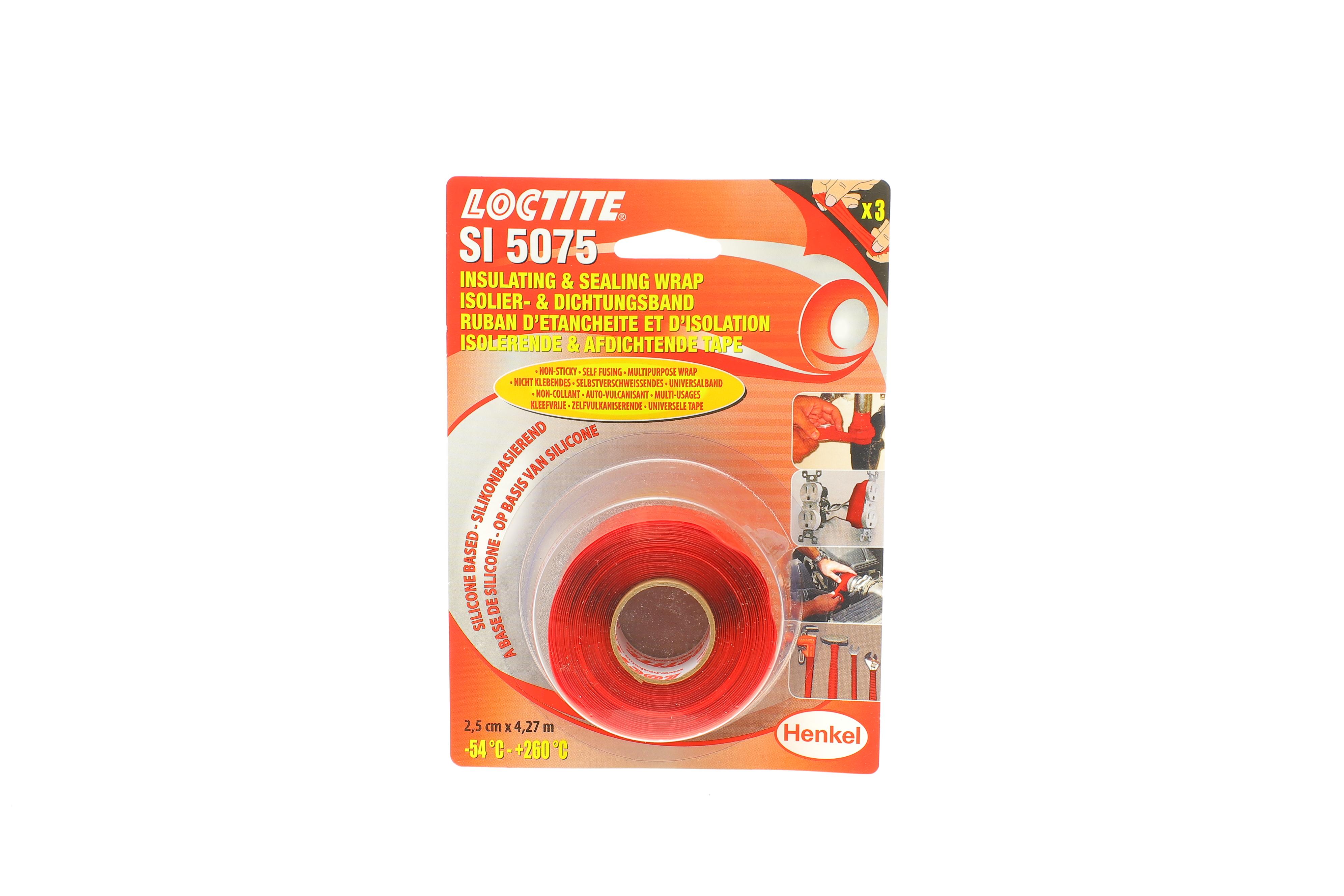 LOCTITE SI 5075, 4,27M Стрічка силіконова ізоляційна і ущільнювальна, самоклеюча -54/+260°C (міцність 48 Н/мм)