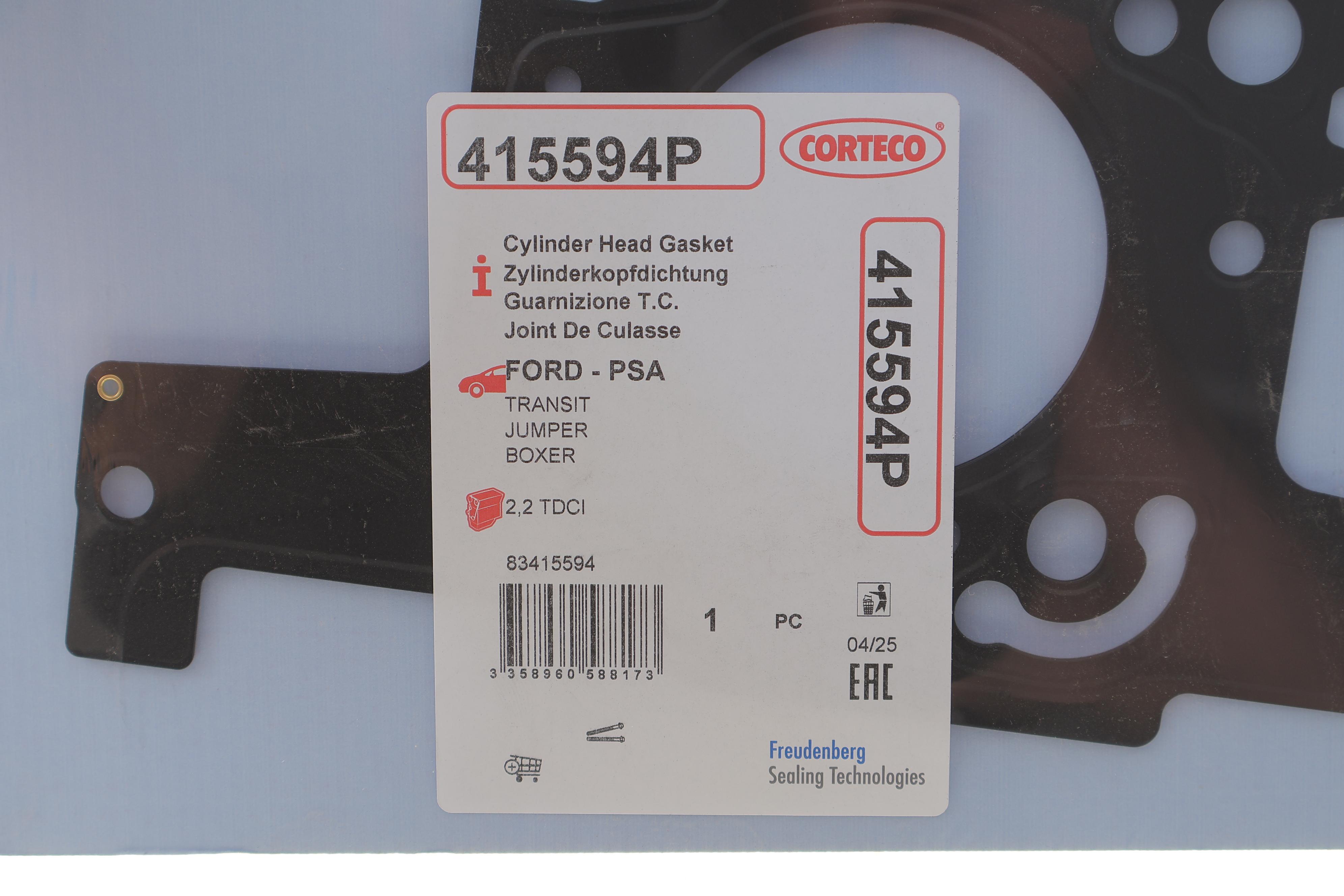 Прокладка ГБЦ Fiat Ducato Multijet 2,2D 06-, Ø87,50mm, 1,20mm, (3 метки), 4HV