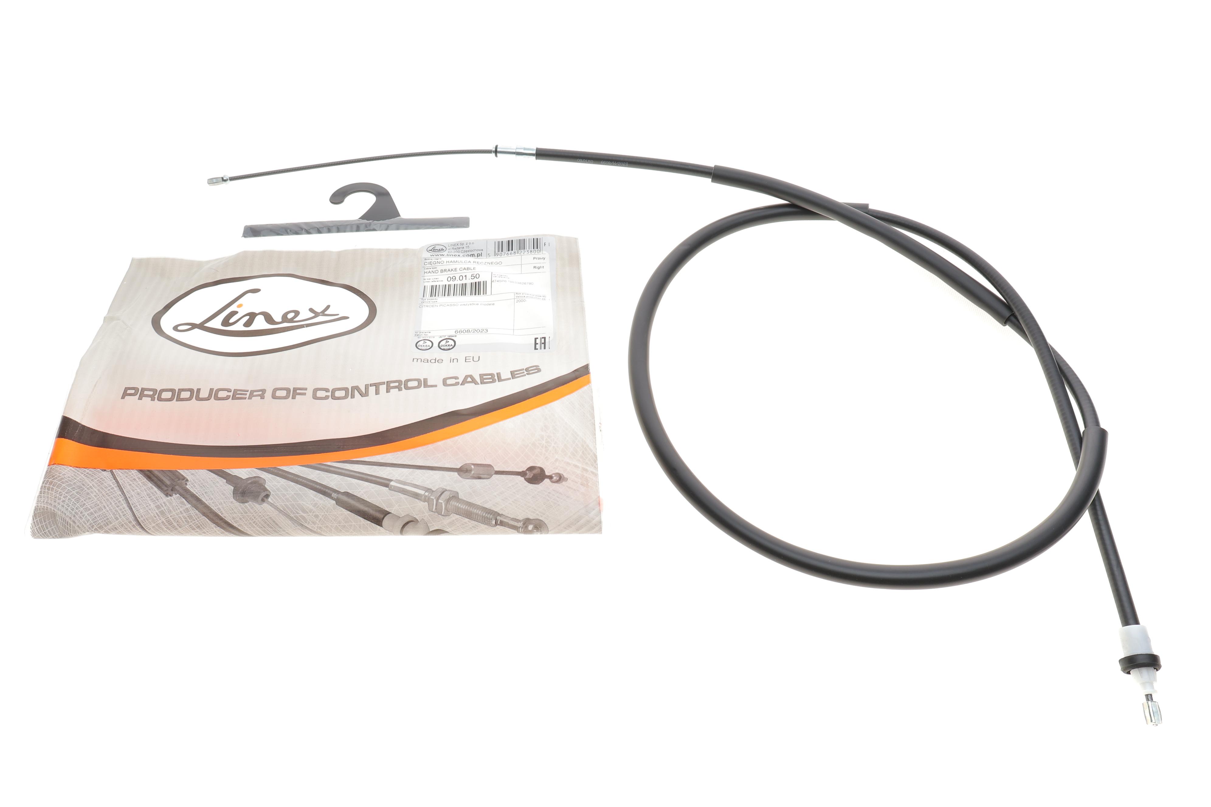 Трос ручника (задній) (R) Citroen Xsara Picasso 99-12 (1865/1590mm)