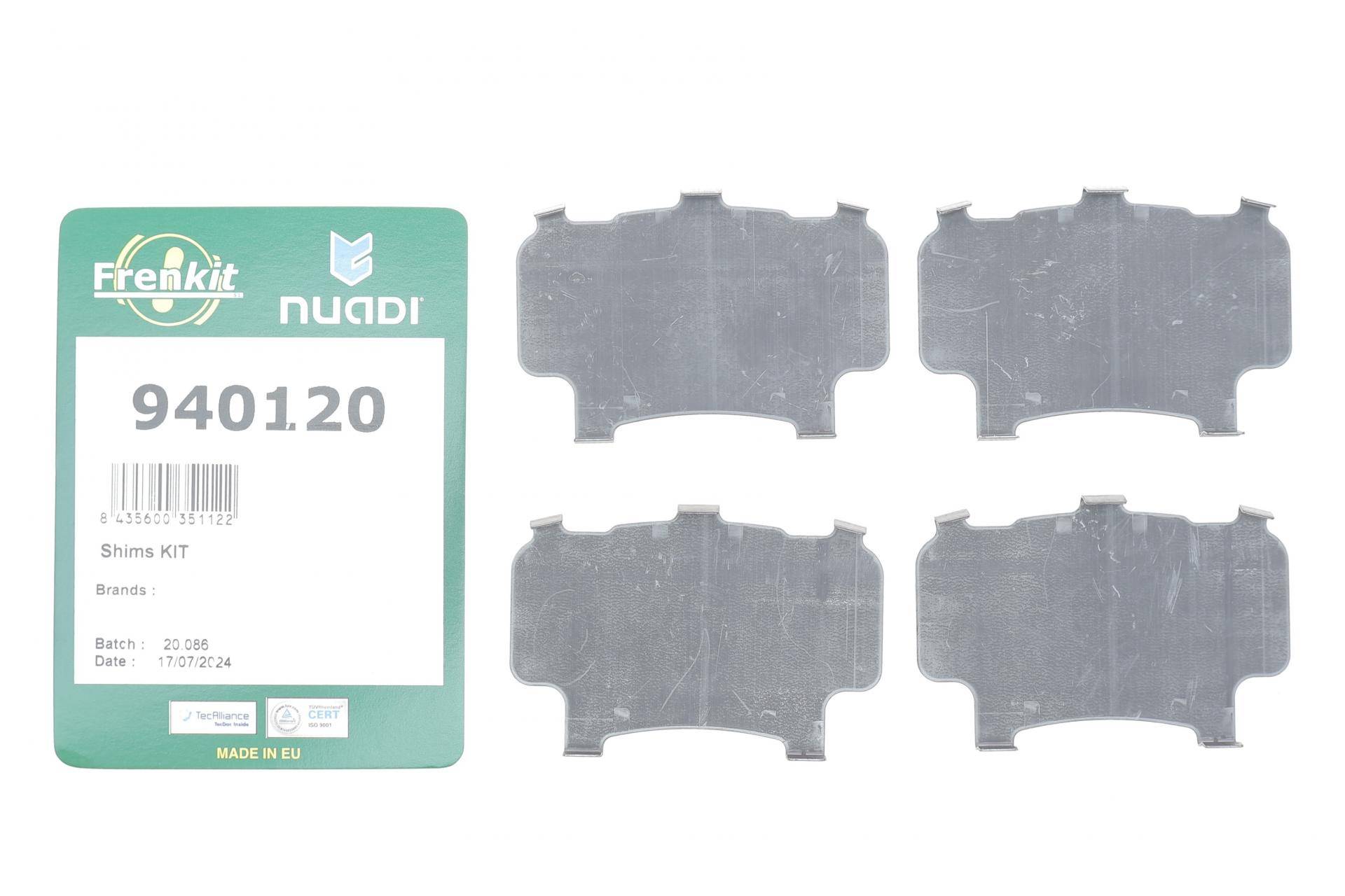 Комплект протискрипних пластин (передніх) Toyota Avensis Verso 2.0/2.0D 01-09