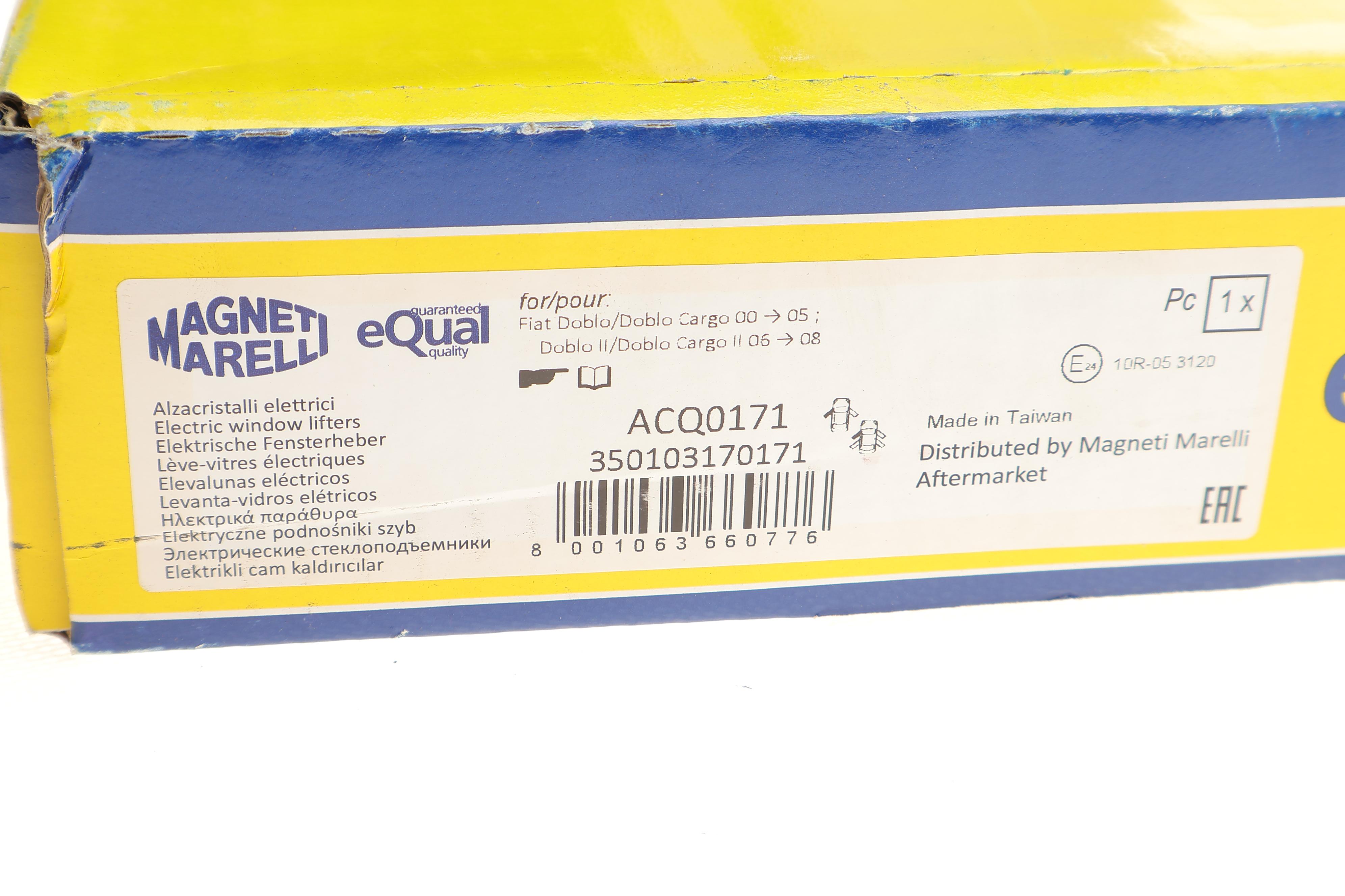 Склопідіймач Fiat Doblo 01- (L) (електро) (ACQ0171)
