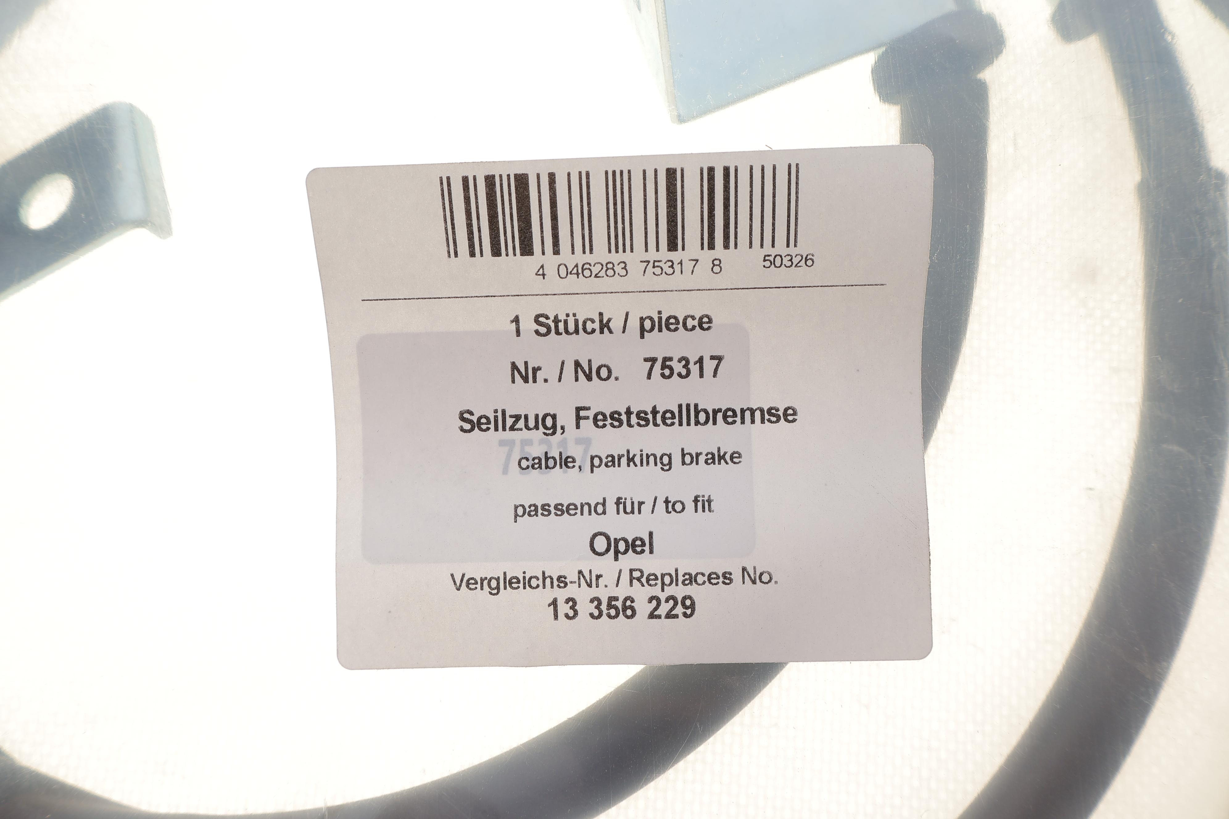 Трос ручника (задній) Opel Adam 12-19 (барабанні гальма)