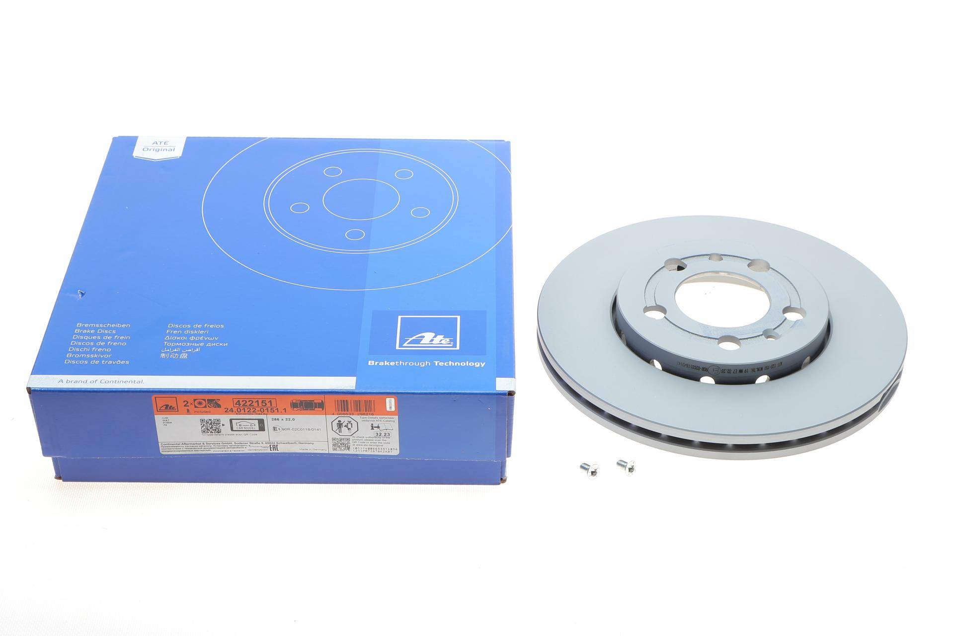 Диск гальмівний (передній) Skoda Fabia/Octavia 96-/Roomster 06-/VW Golf 97-06 (256x22)(з покр.)(вент)