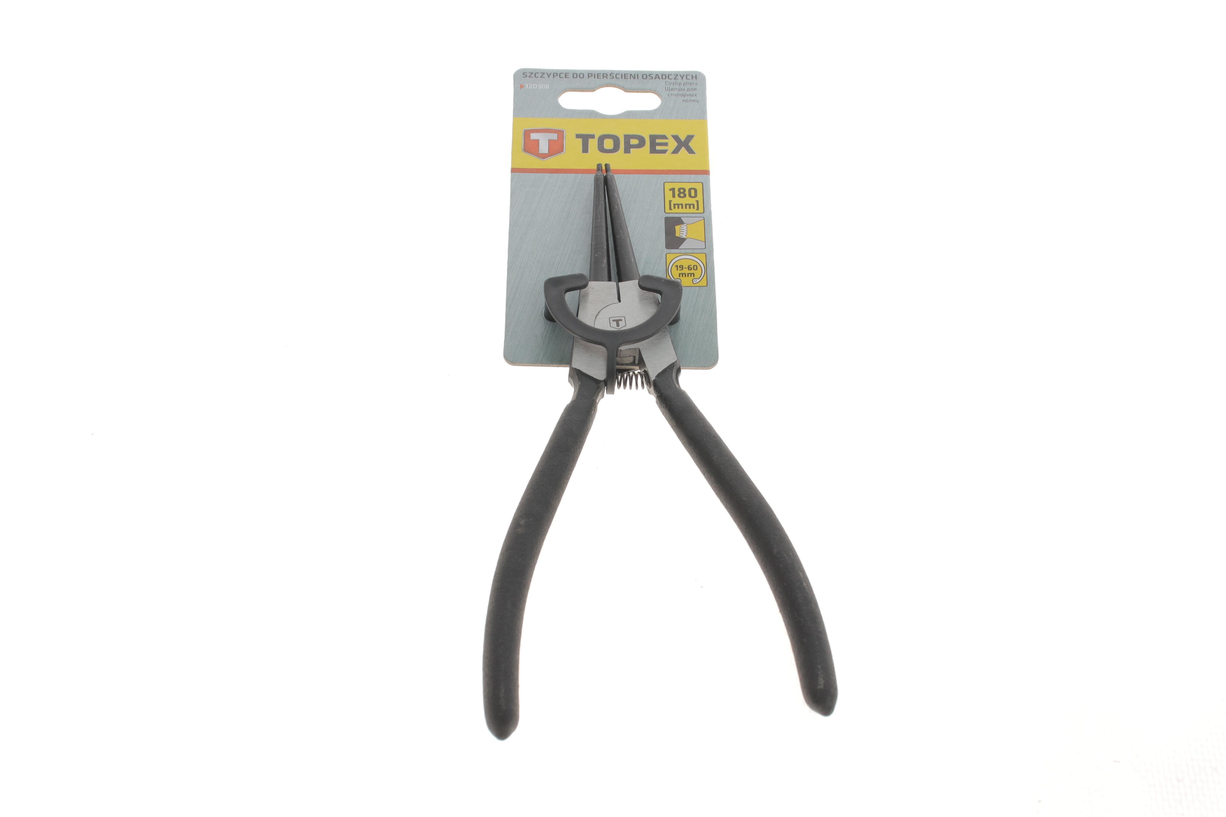 Щипці прямі для зовнішніх стопорних кілець 1,8x19-60 мм L-180 мм