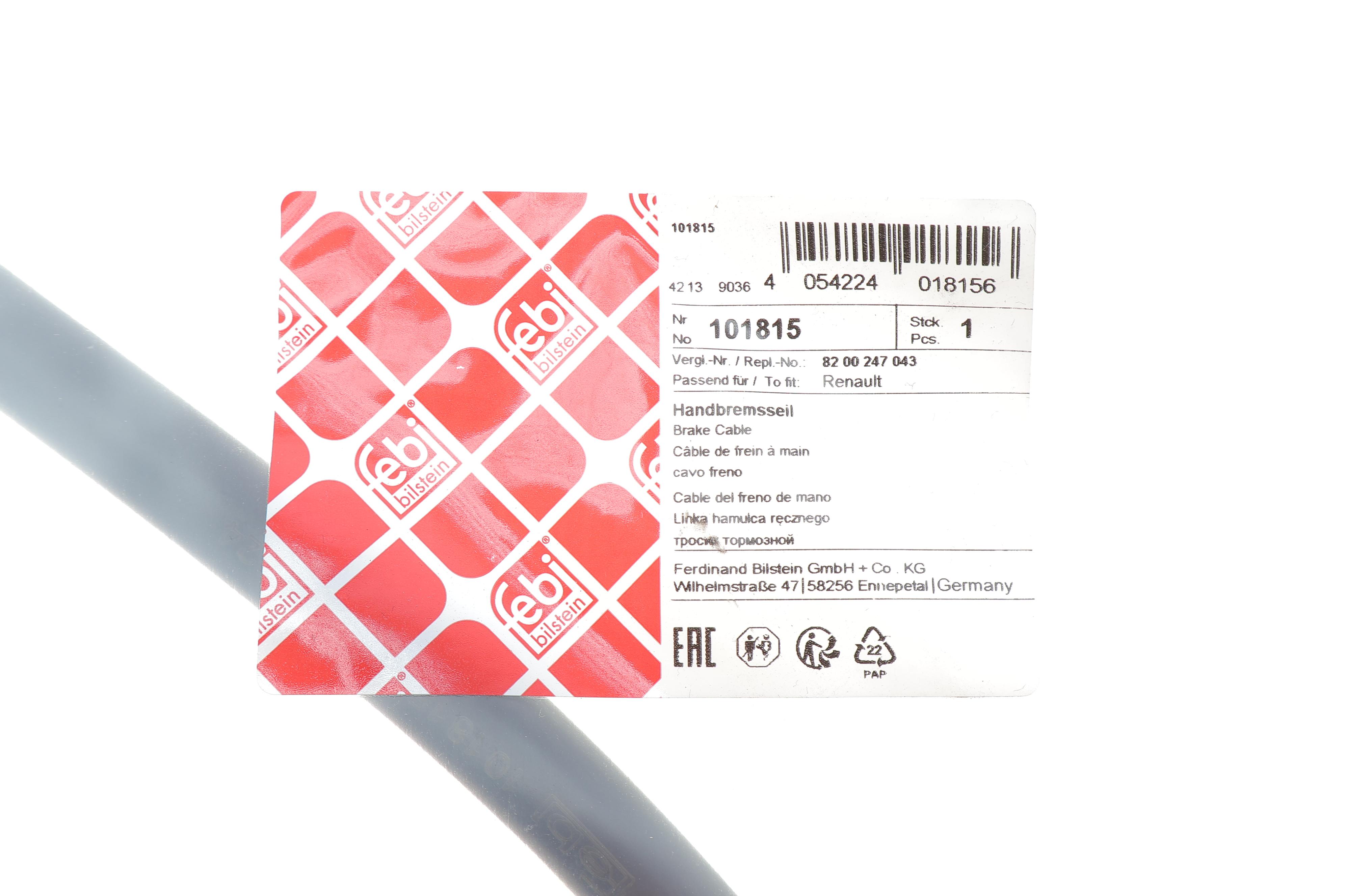 Трос ручника (задній) Renault Scenic II/Megane II 1.5dCi/1.9dCi 03-