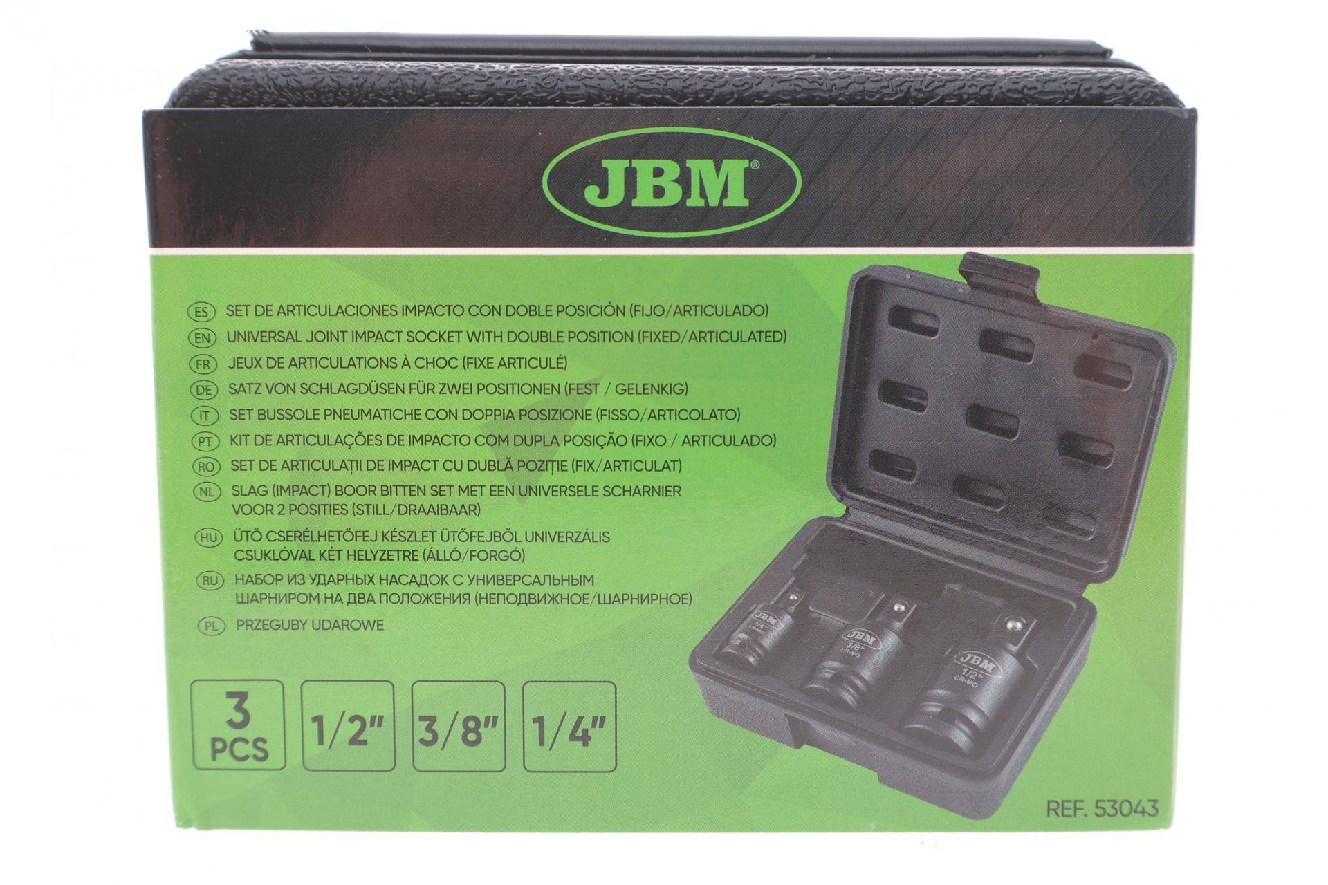 Набір ударних карданів 1/2"-3/8"-1/4" 3 од.