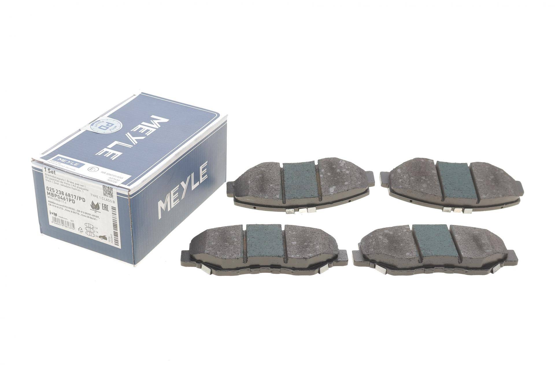 Колодки гальмівні (передні) Honda Accord VII 03-08/CR-V II 01-07/CR-V IV 13-/Civic IX/X 14-