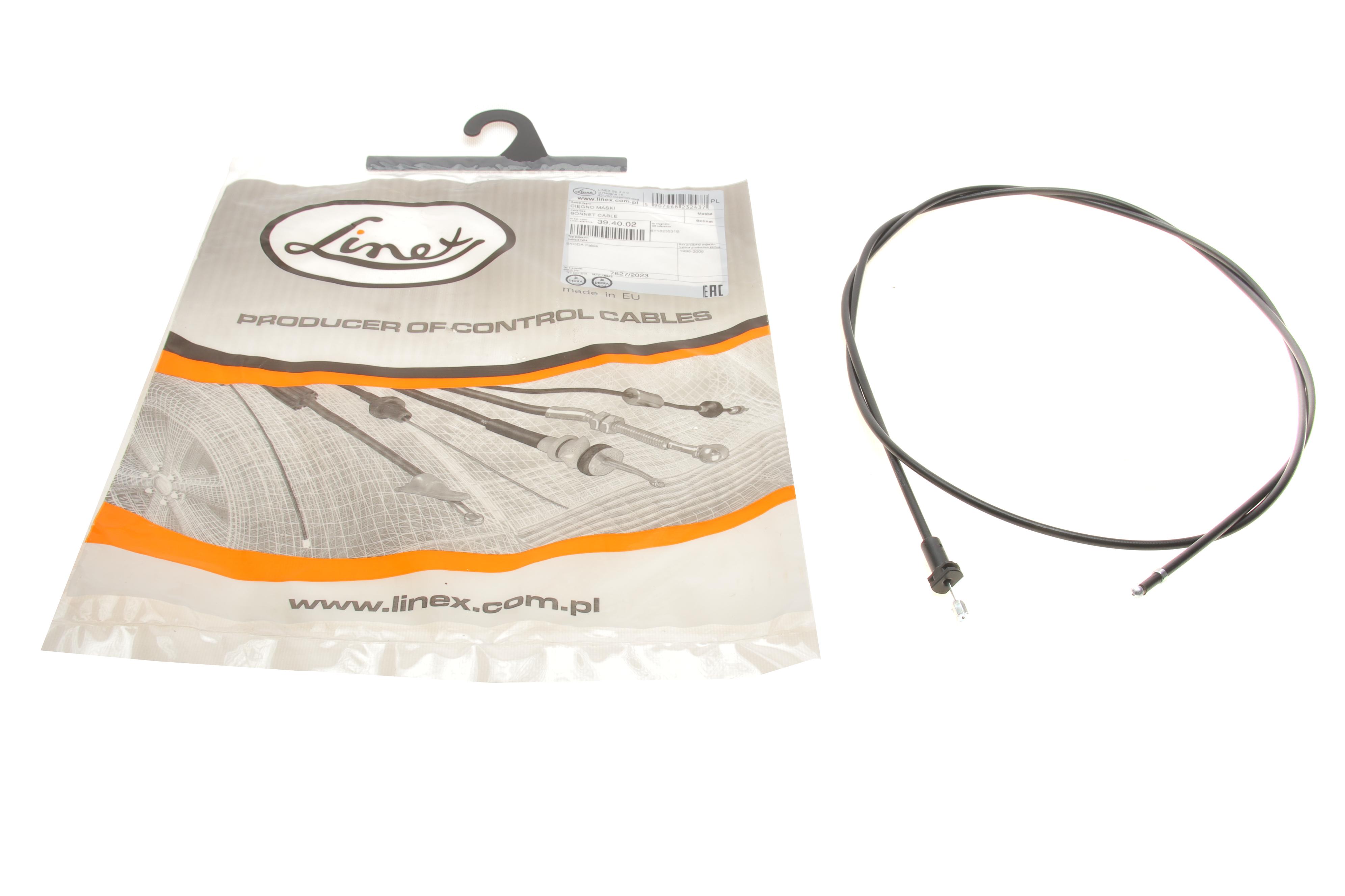 Трос капота Skoda Fabia 1.0-2.0 99-08 (1843/1809mm)