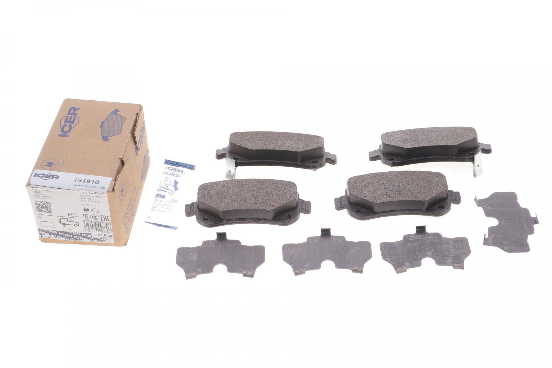 Колодки гальмівні (задні) VW Routan 08-13/Chrysler Grand Voyager 07-/Dodge Journey 08-