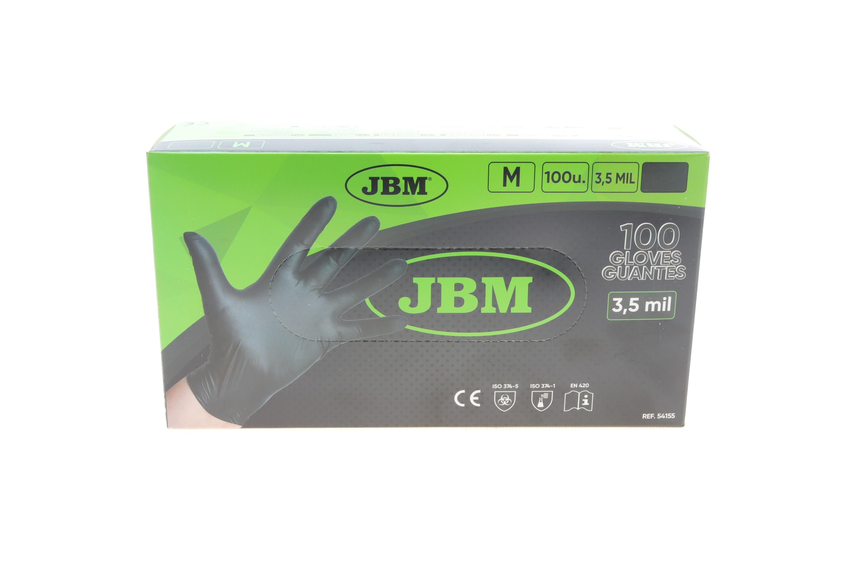 Рукавиці нітрилові (M) 100 шт. 3,5 mil (чорні)