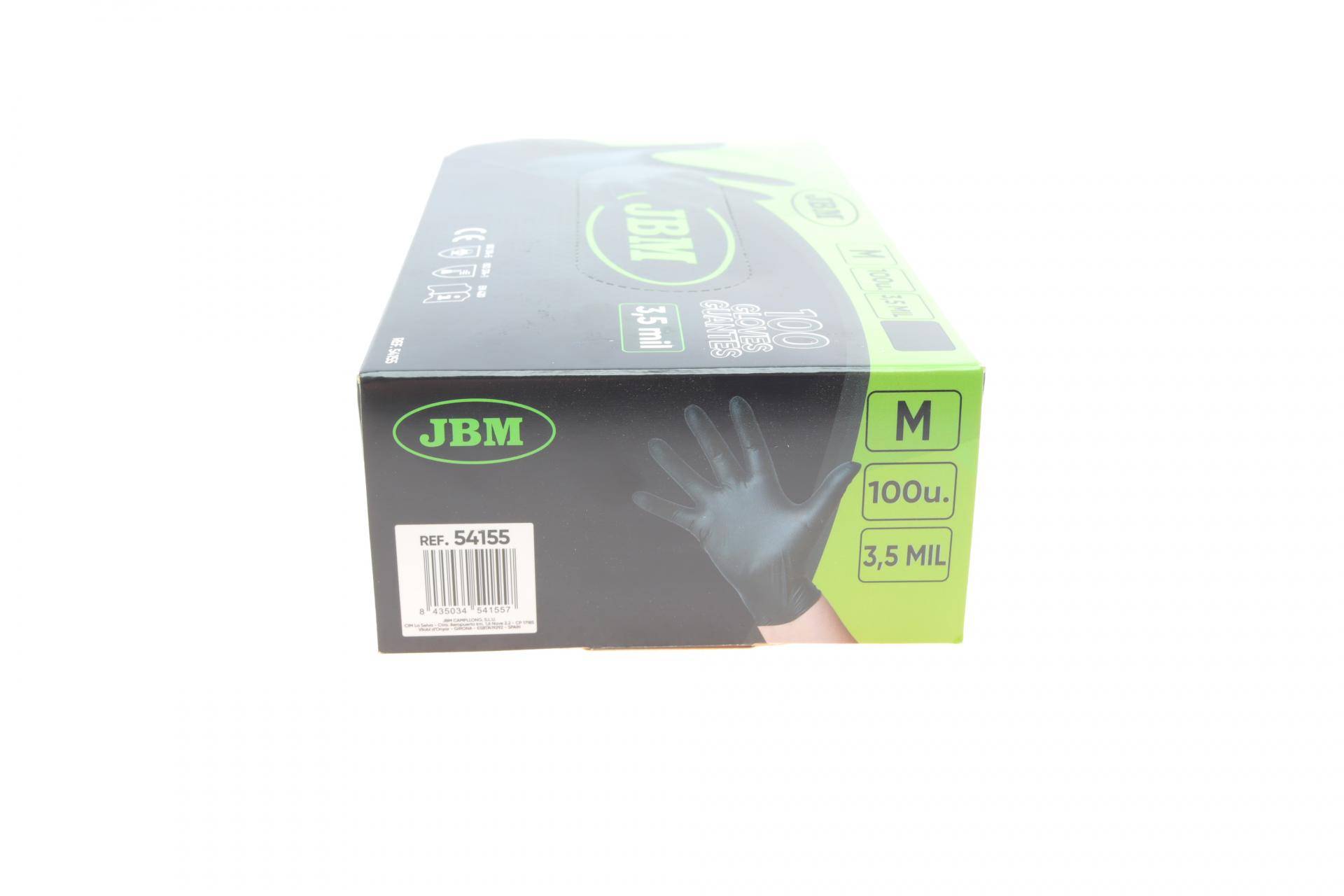 Рукавиці нітрилові (M) 100 шт. 3,5 mil (чорні)