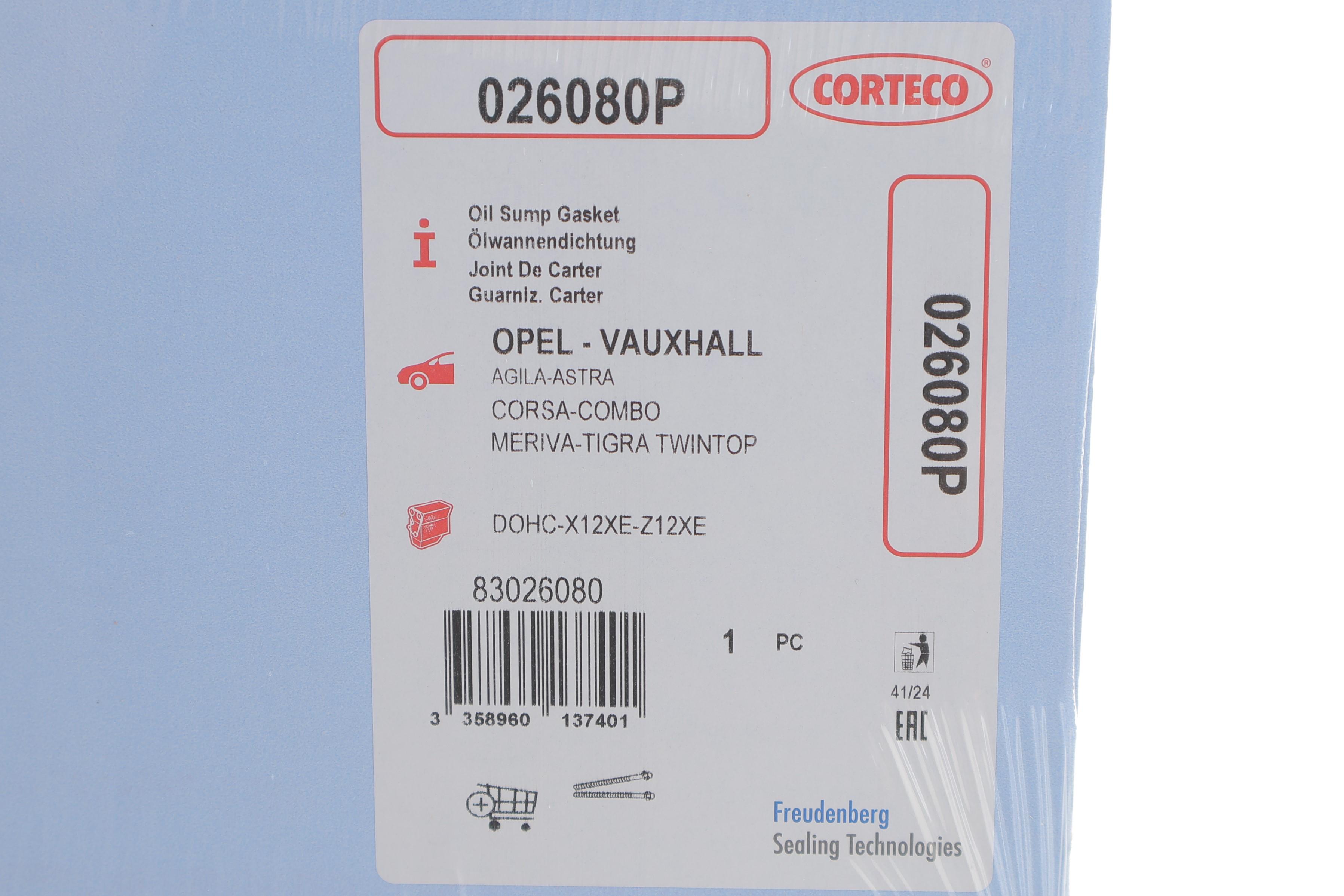 Прокладка піддону Opel Combo 1.4 04-