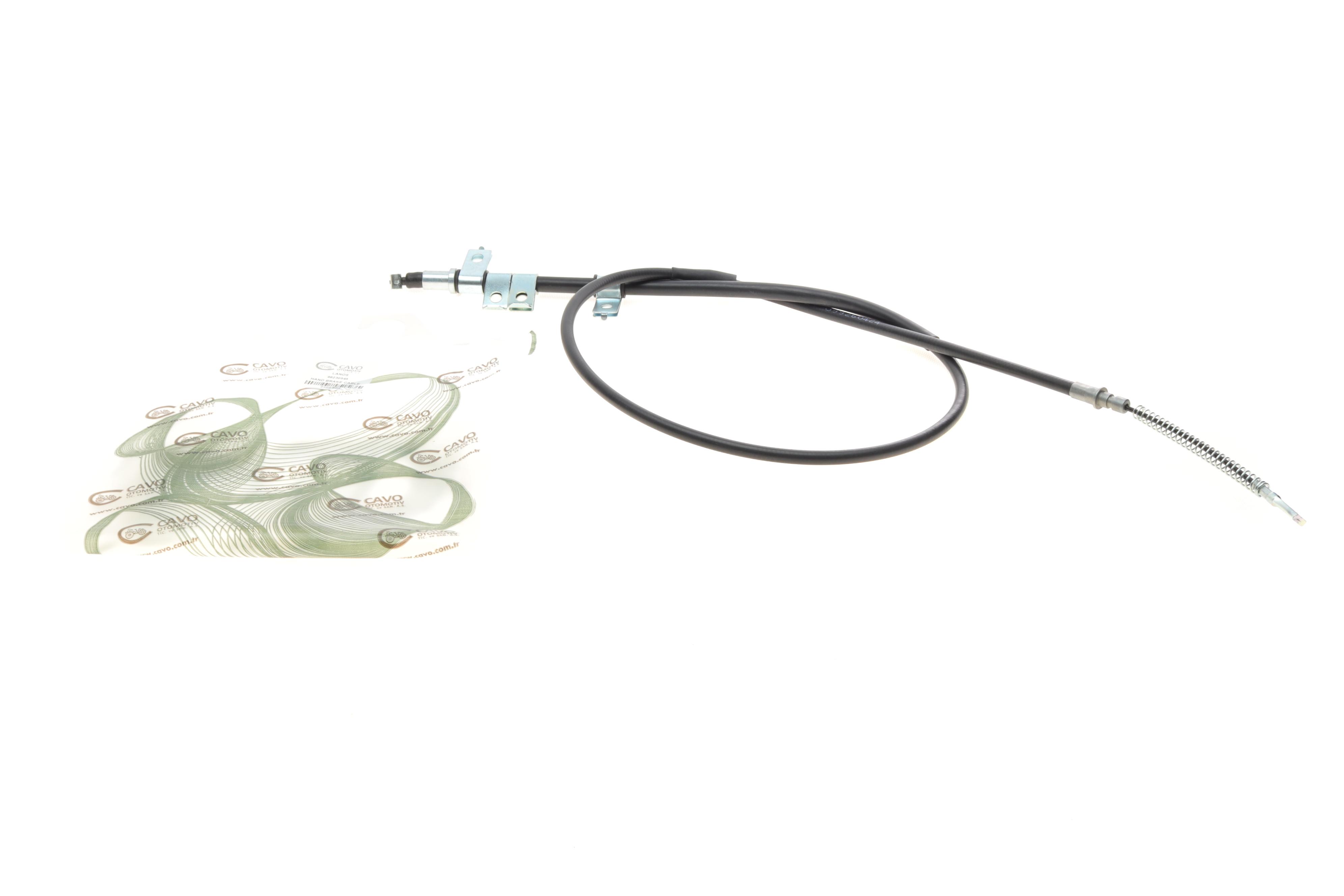 Трос ручника (задній) (L) Daewoo Lanos 1.4/1.5/1.6 16V 97- (4 кріпл.) (1650/1410mm)