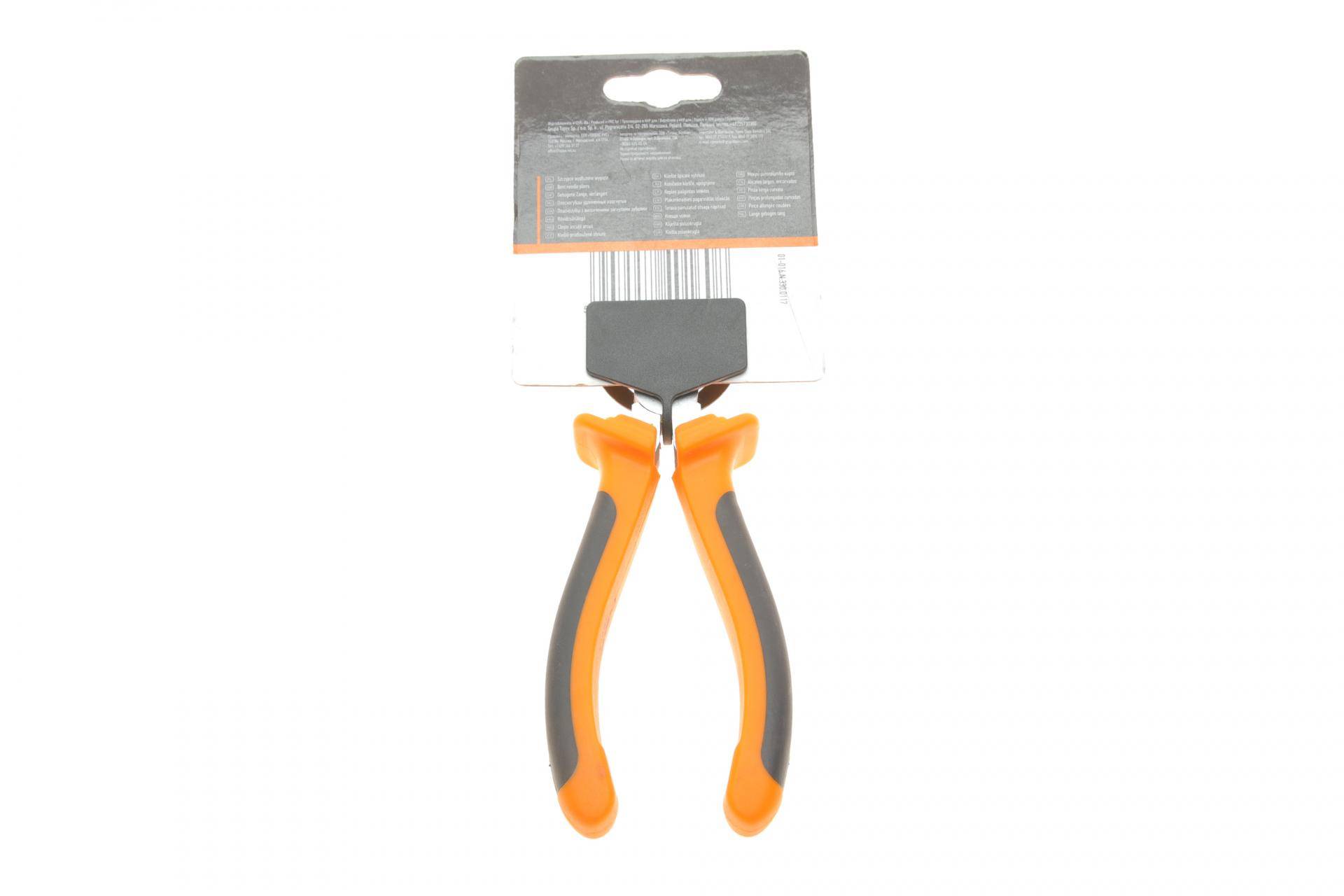 Плоскогубці загнуті з подовженими губками 8" L-200 мм