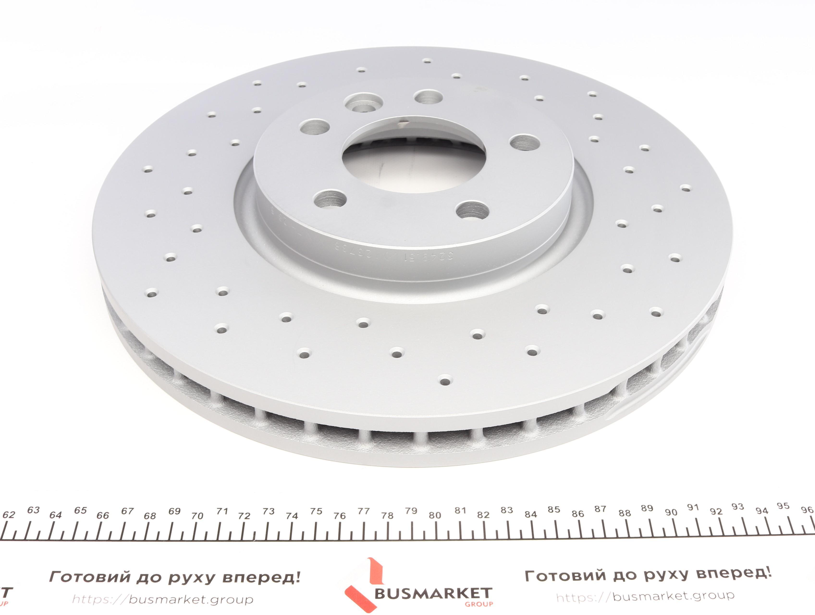 Диск гальмівний (передній) VW T5 09-15/T6 15- (340x32.6) (з покриттям) (з отвором) (вентильований)