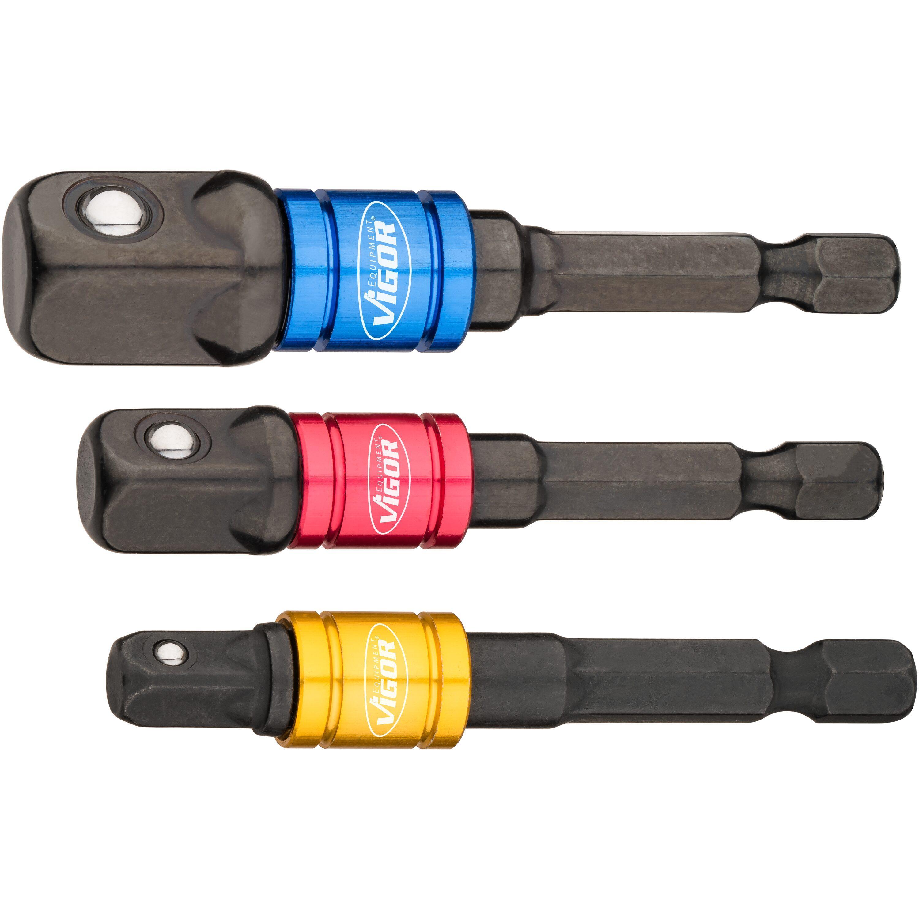 Набір перехідників для шуруповерта M6x1/2"-1/4"-3/8" 3 од.