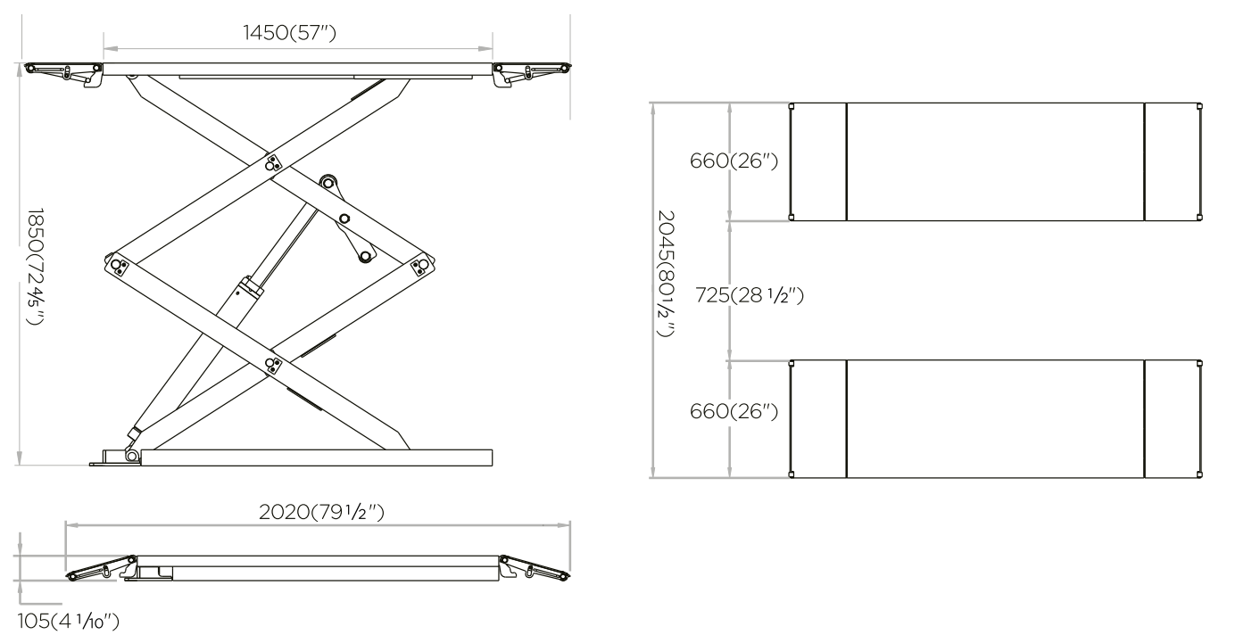 Підйомник ножичний MM UB30Y 3000 кг 380В (без монтажу)