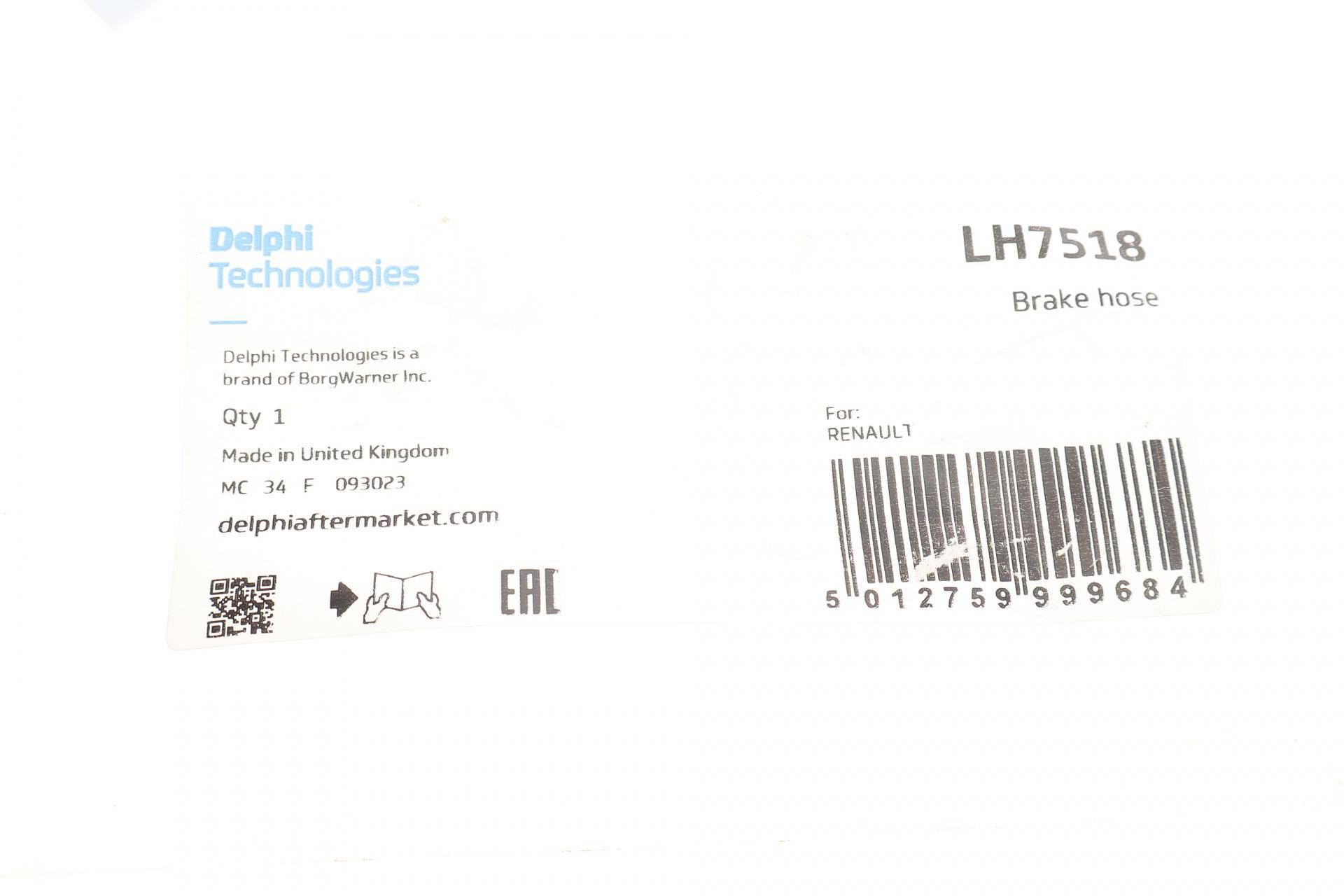 Шланг гальмівний (задній) Renault Megane/Scenic 09- (R) (195mm)