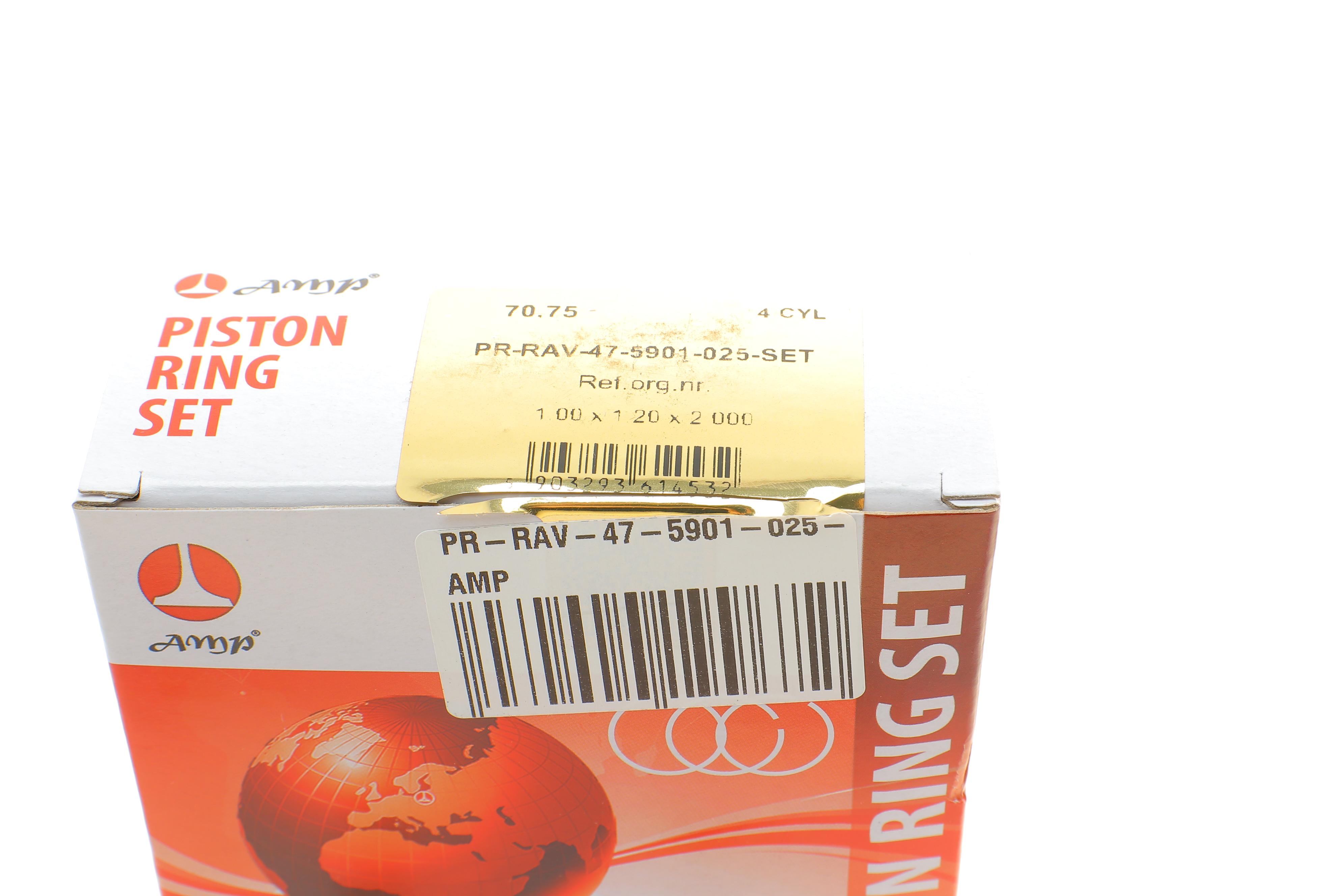 Кільця поршневі Ravon R2 1.2 16- (+0.25/70.75mm) (1.0x1.2x2.0)