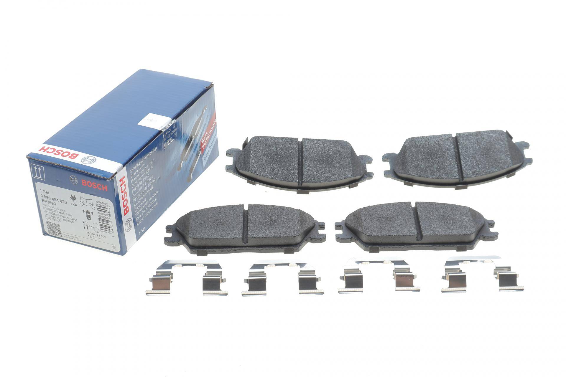 Колодки гальмівні (передні) Hyundai Accent I/II 89-06/Getz 02-11 (Akebono)