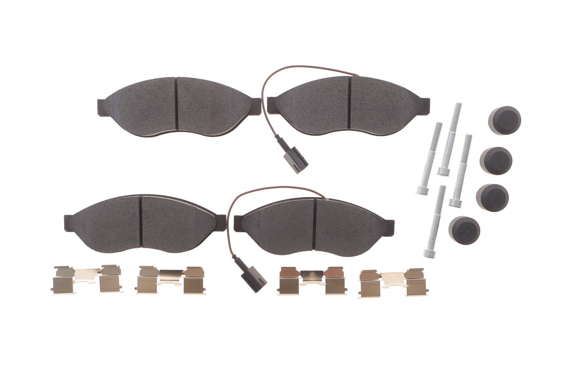 Колодки гальмівні (передні) Citroen Jumper/Fiat Ducato/Peugeot Boxer 06- (Brembo)/(з датчиком)