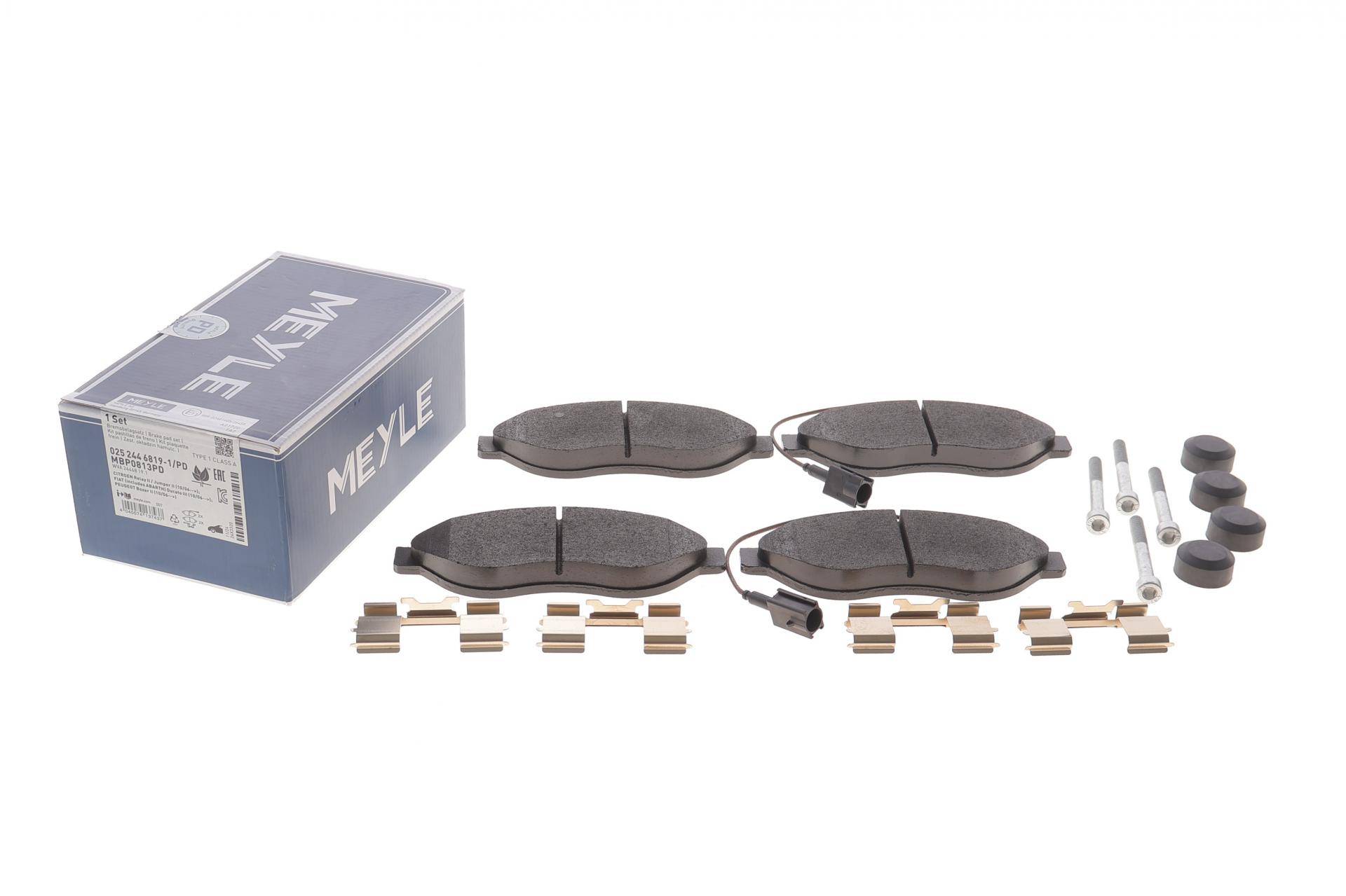 Колодки гальмівні (передні) Citroen Jumper/Fiat Ducato/Peugeot Boxer 06- (Brembo)/(з датчиком)