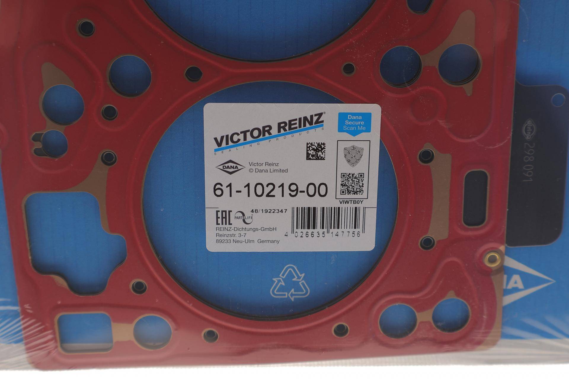 Прокладка ГБЦ VW T6 2.0 TDI 15-, Ø82,00мм, 1,55мм, 1 метка