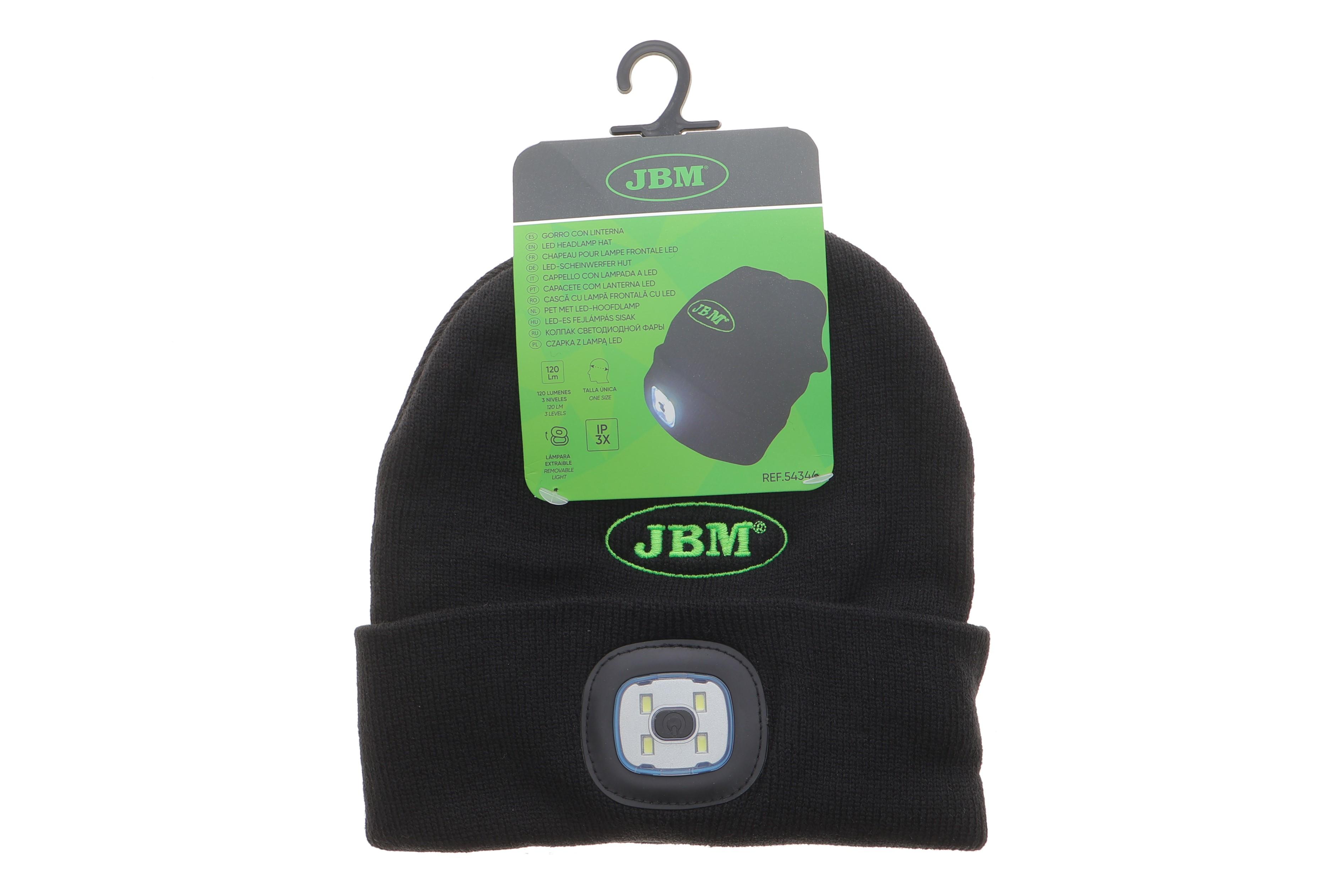 Шапка з LED-ліхтариком (USB-зарядка) (25-60-120Lm)