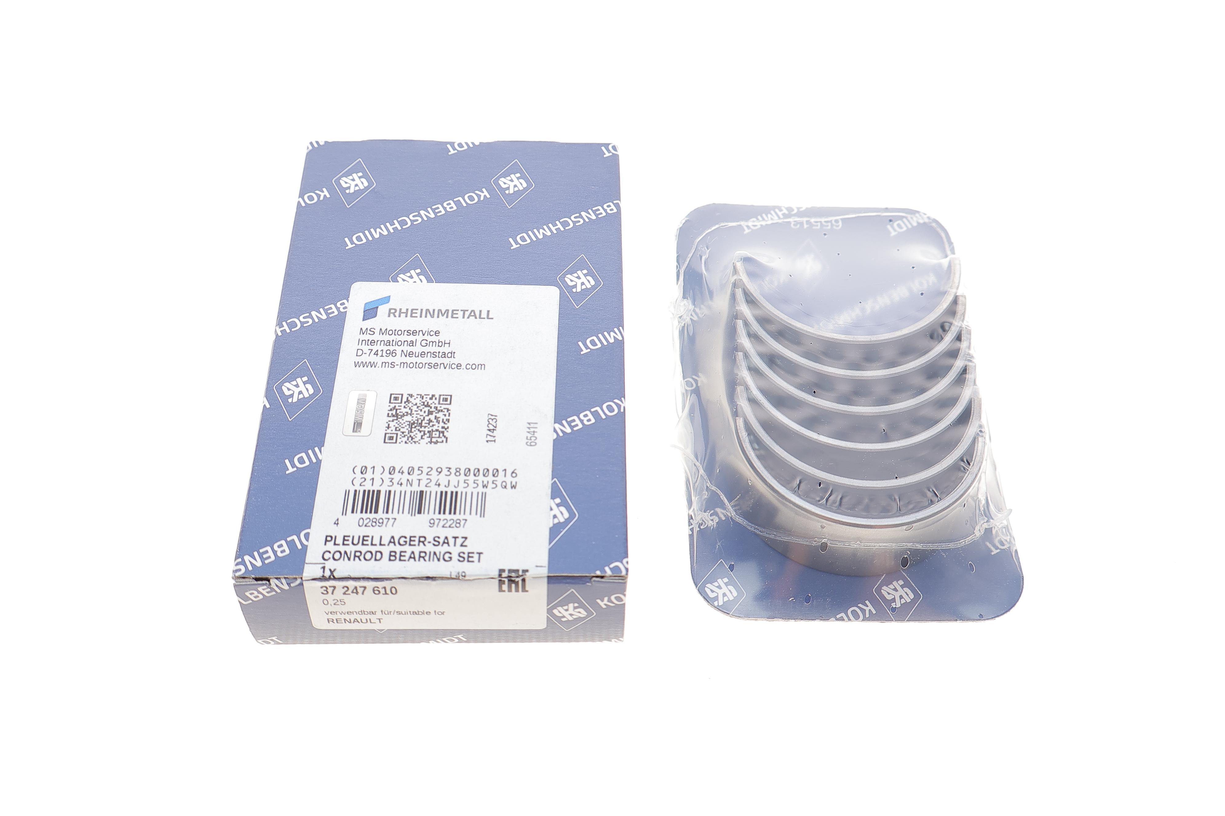 Вкладиші шатунні Renault Clio IV/Logan II 0.9TCe 12- (+0.25)