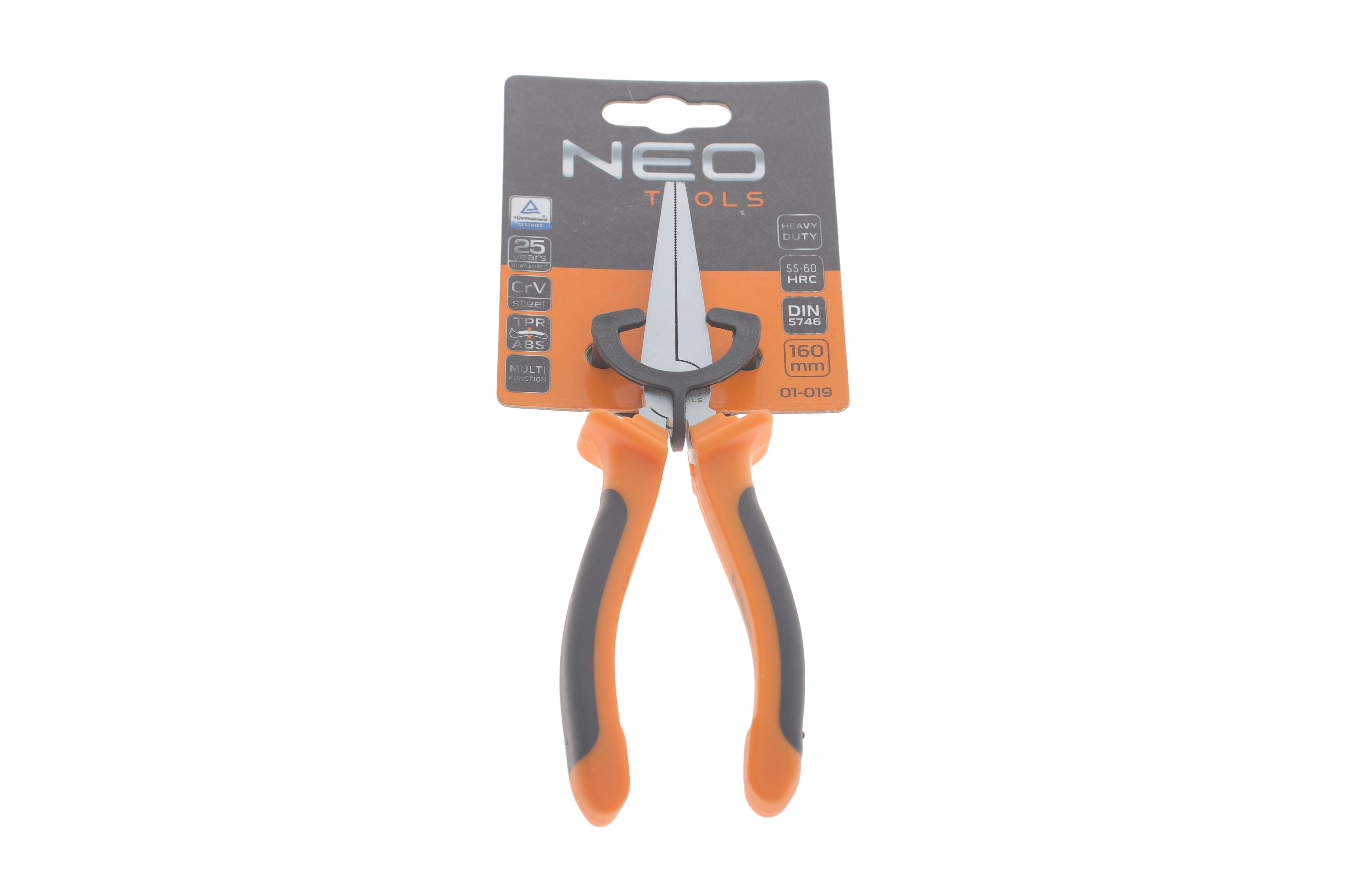 Плоскогубці з подовженими губками 6" L-160 мм