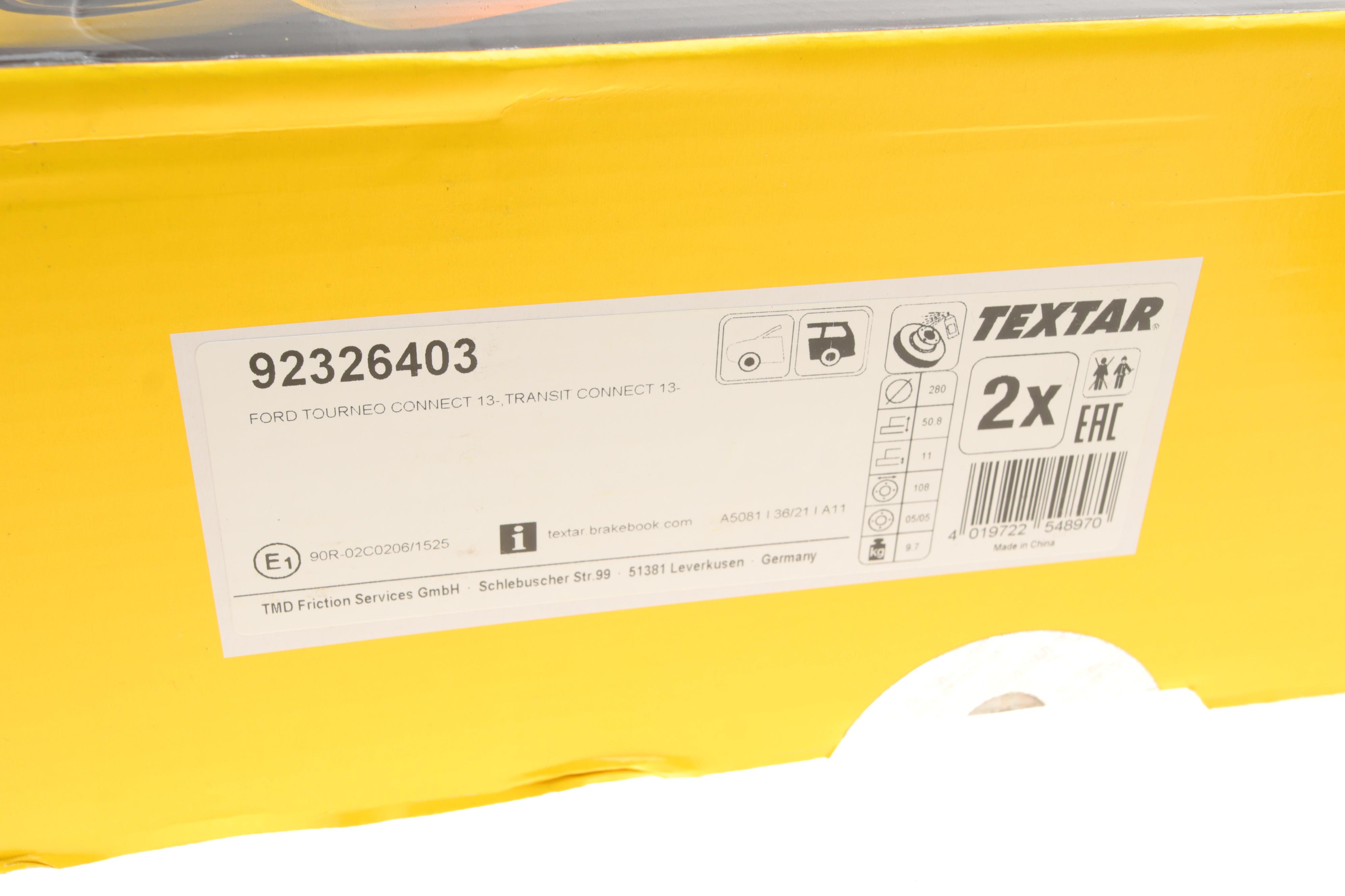 Диск гальмівний (задній) Ford Tourneo Connect/Transit Connect 13- (280х11) PRO