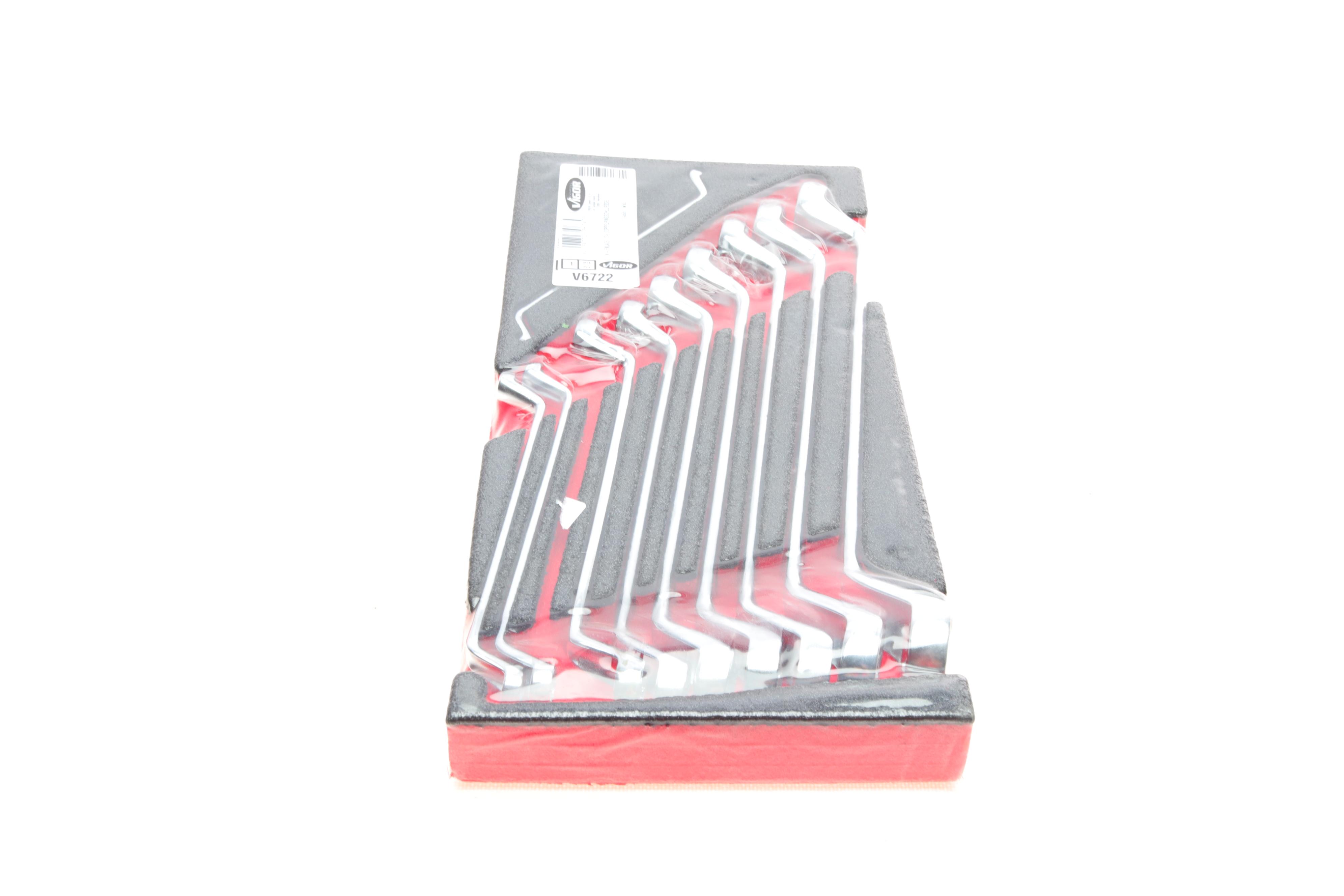 Набор ключей коленчатый 6x7-25х28 mm 75° 11 ед.