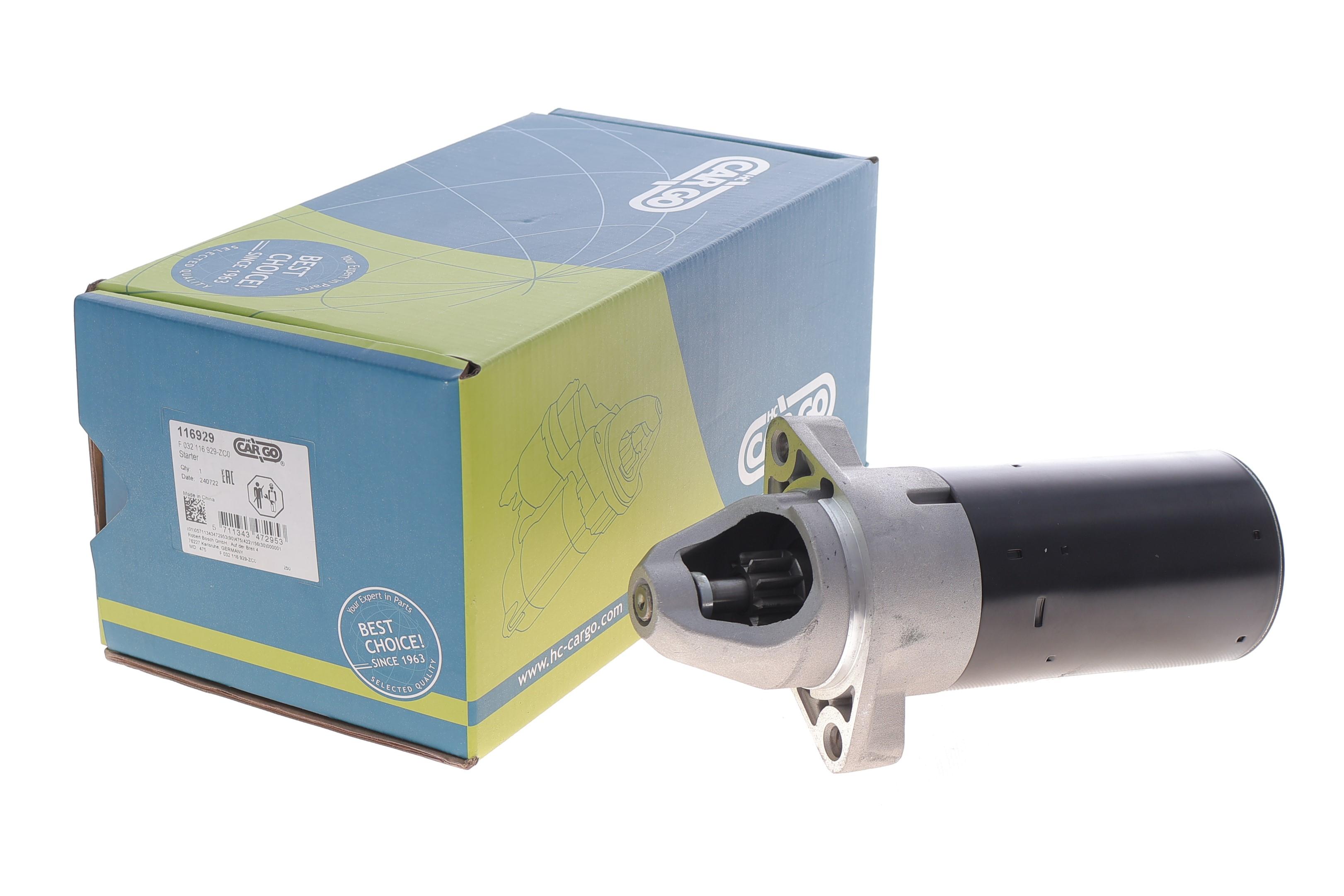 Стартер Porsche Cayenne 3.6 S/4.8Turbo 10-/Macan 3.0 GTS/3.6Turbo 14- (12V/2.5kw) (z=10) = 116929