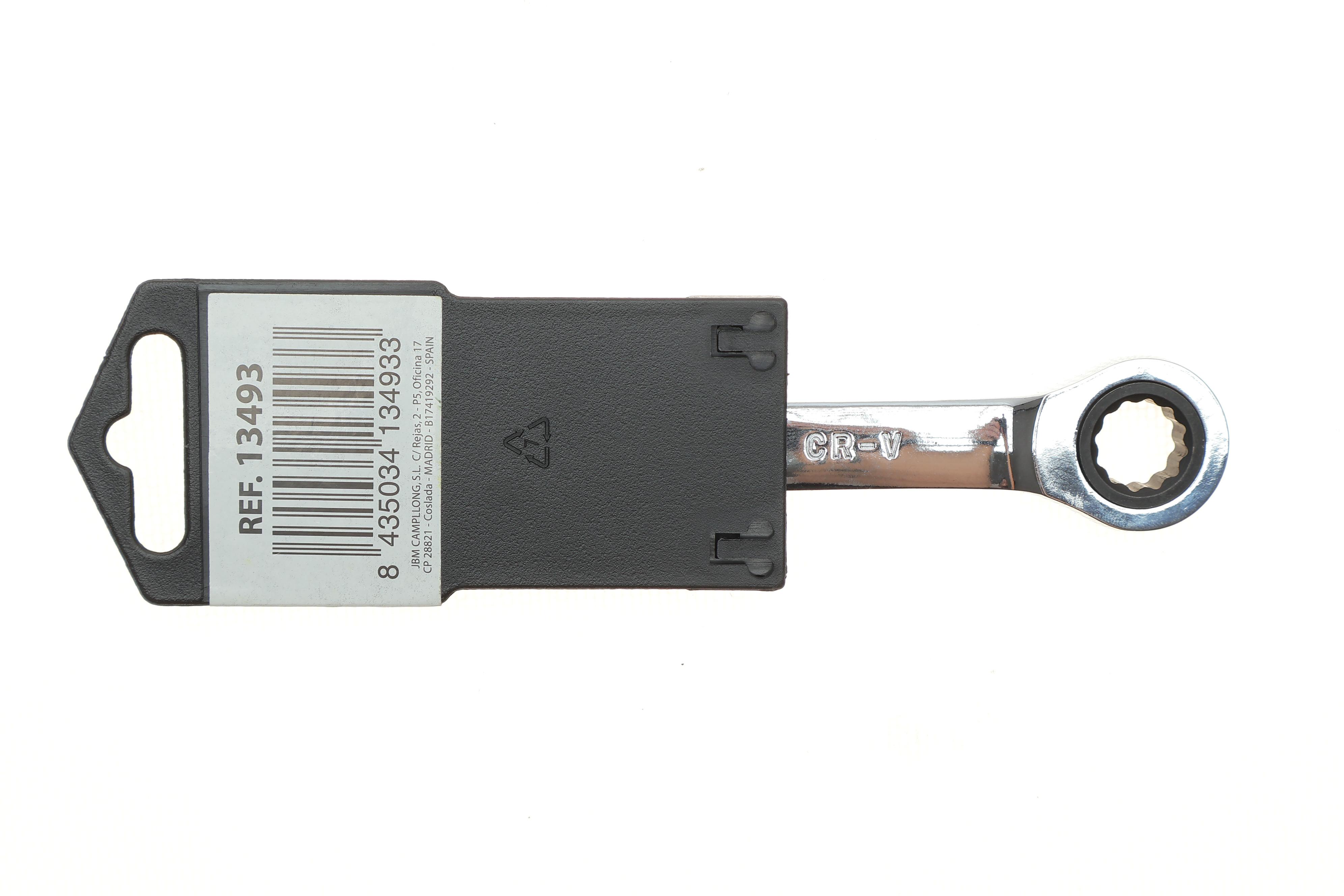 Ключ ріжково-накидний з тріскачкою 12 мм 72 зуб. L-100 мм