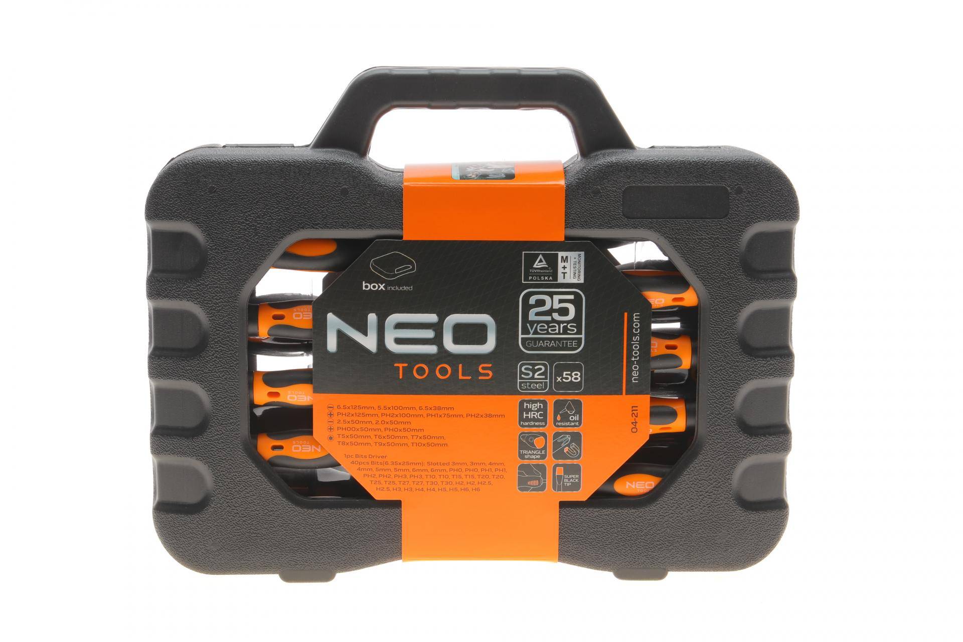 Набір викруток і біт SL, PH, Torx, Hex 58 од.