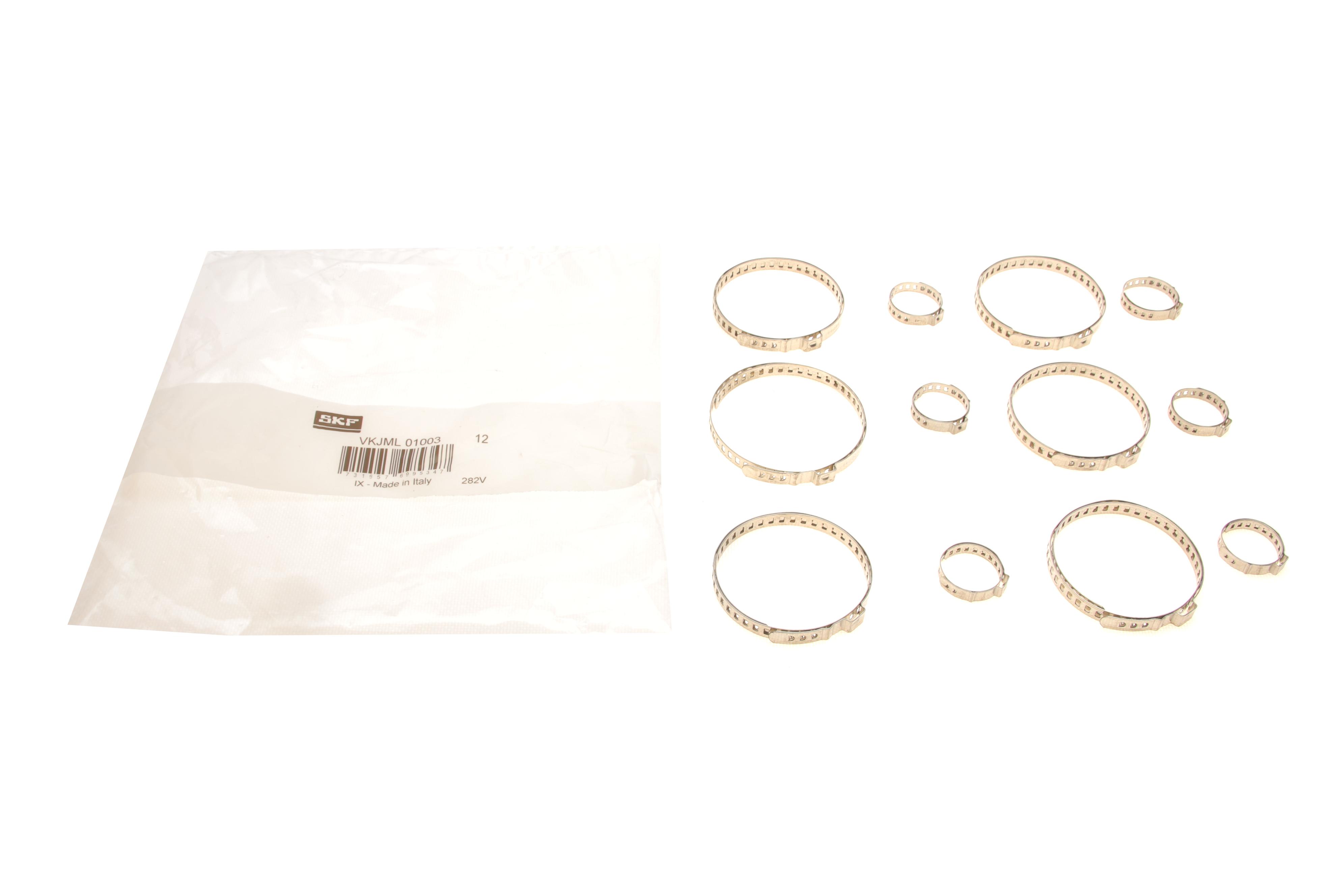 Набір хомутів стрічкових Ø21-45 мм Ø64-122 мм 12 од.